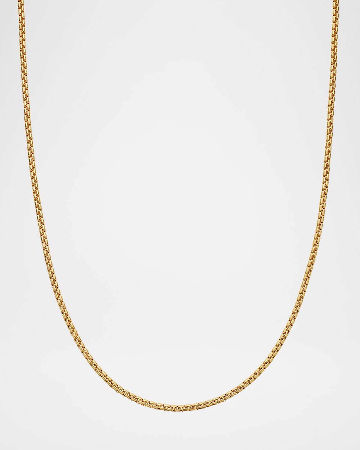 David Yurman Box Chain Necklace in 18K Gold/1.7mm