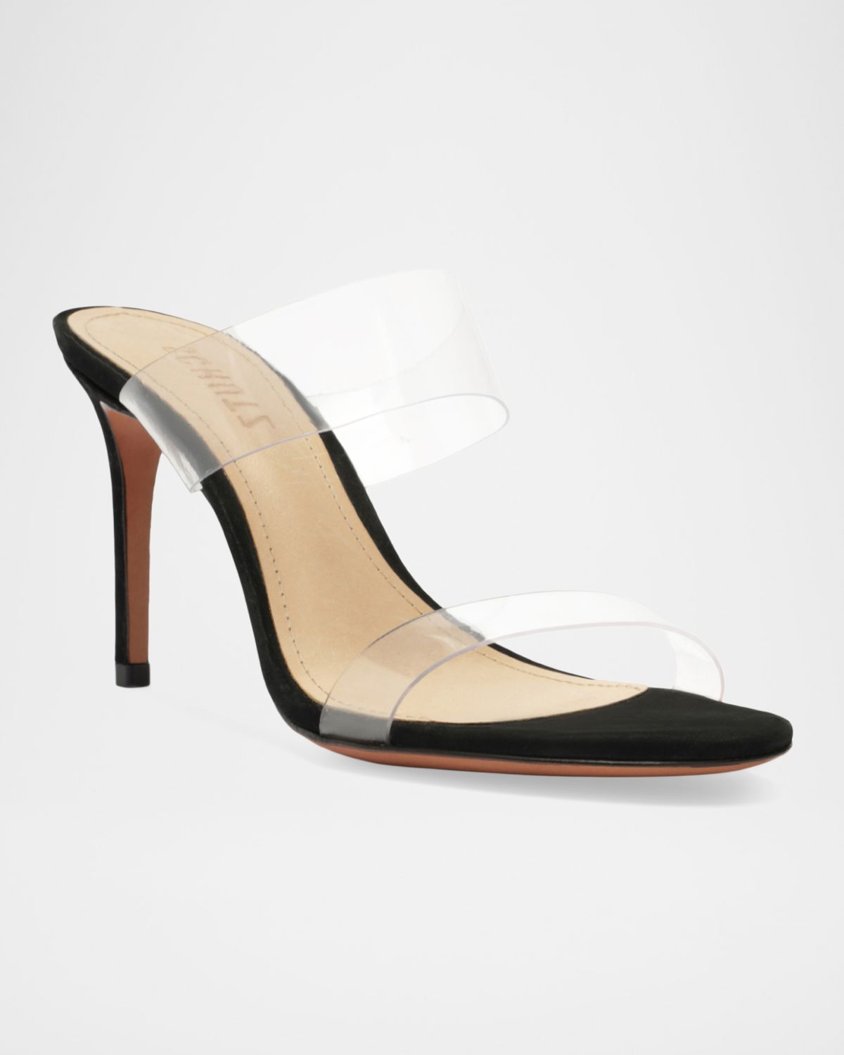 Schutz Ariella Strappy See-Through Vinyl Slide High-Heel Sandals | Thumbnail 7