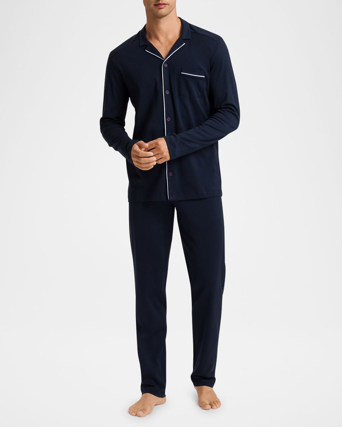 Hanro Men 's Night & Day Knit Pajama Set