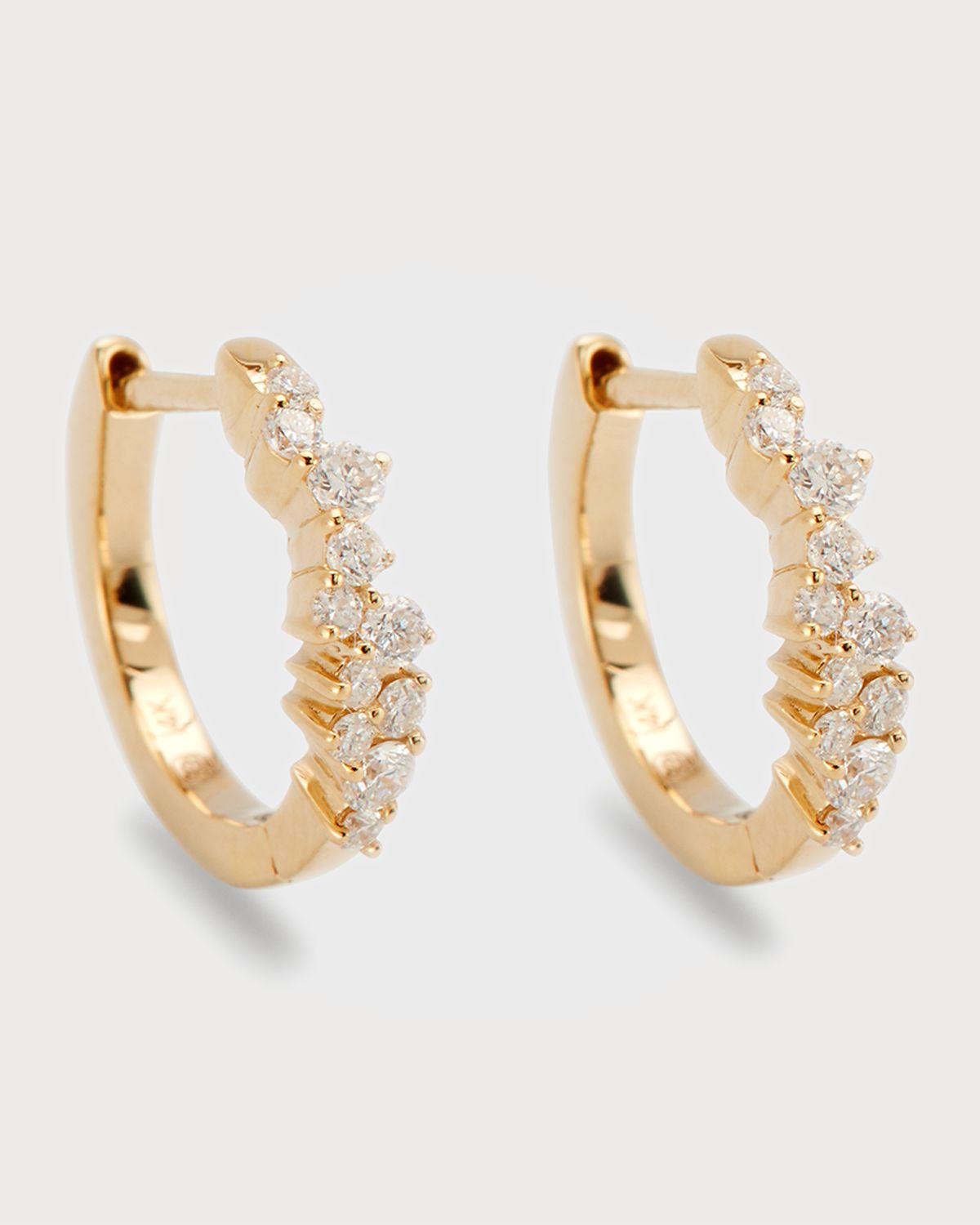 Sydney Evan 14k Gold Diamond Huggie Hoop Earrings