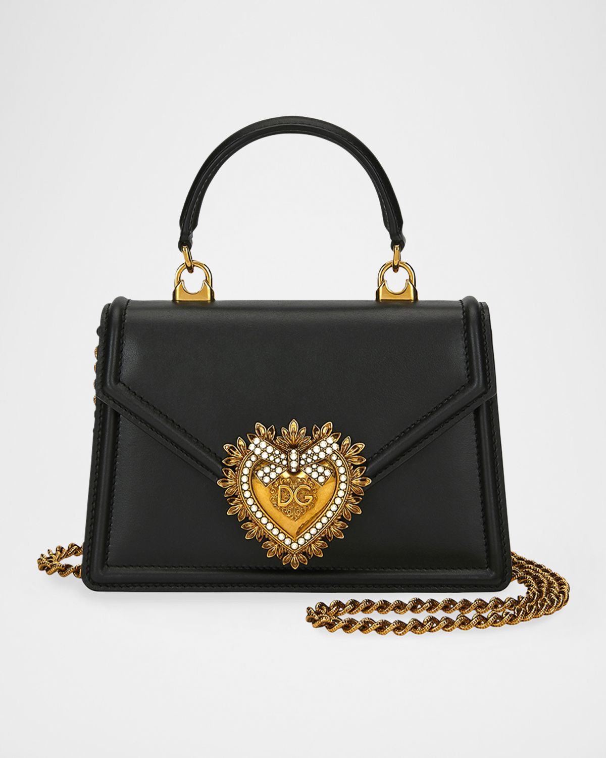 Dolce & Gabbana Devotion Mini Leather Top-Handle Bag