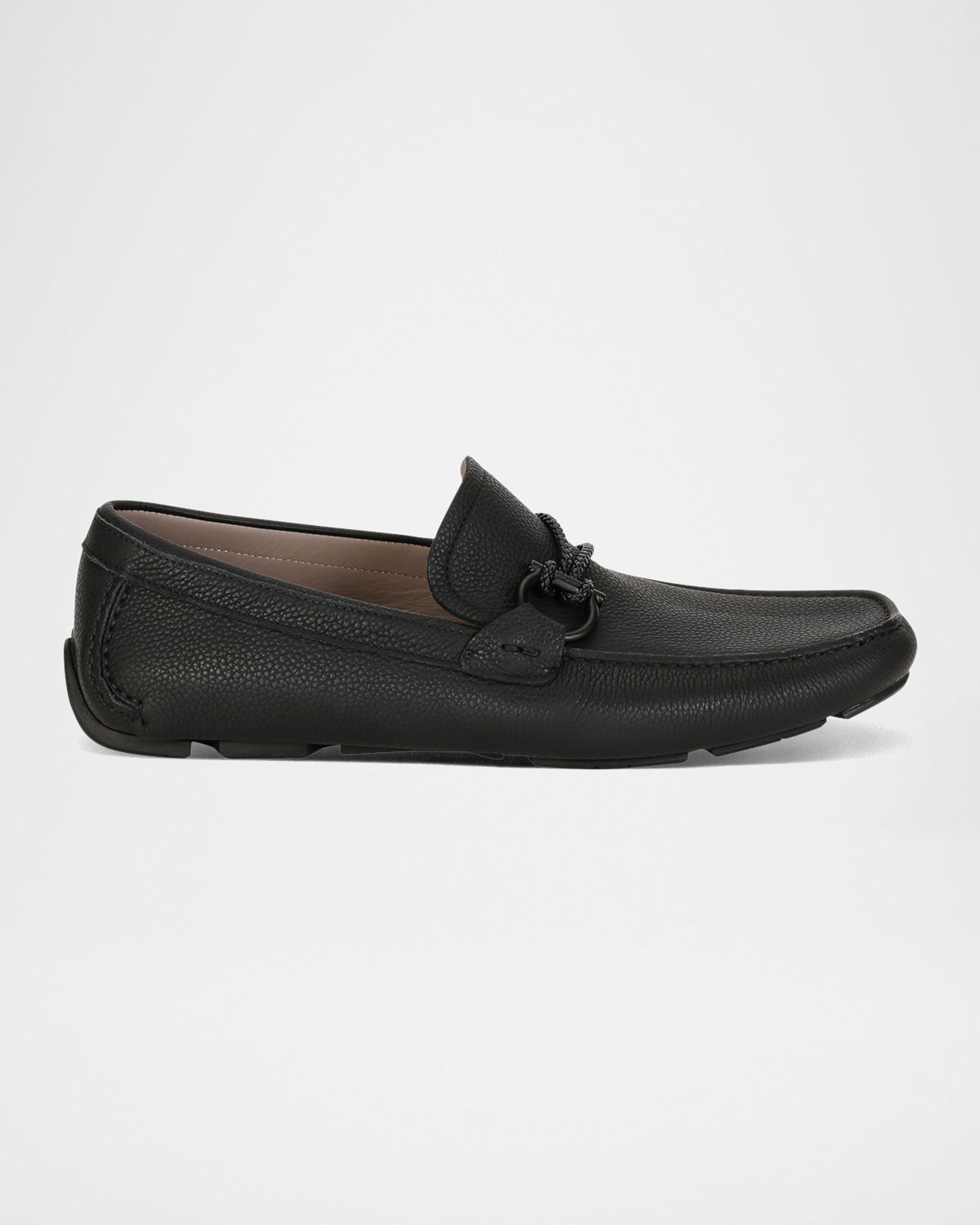 Ferragamo Men 's Front 4 Leather Drivers | Thumbnail 5
