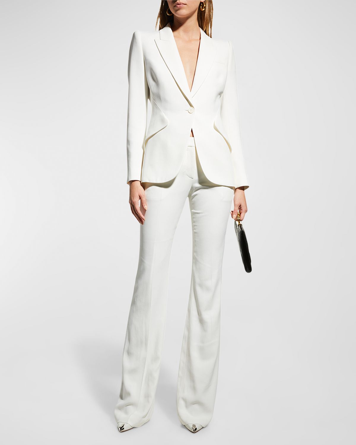 McQueen Classic Single-Breasted Suiting Blazer