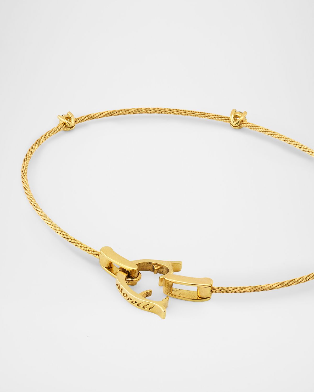 Paul Morelli 18K Yellow Gold 3 Diamond Rope Bracelet | Thumbnail 3