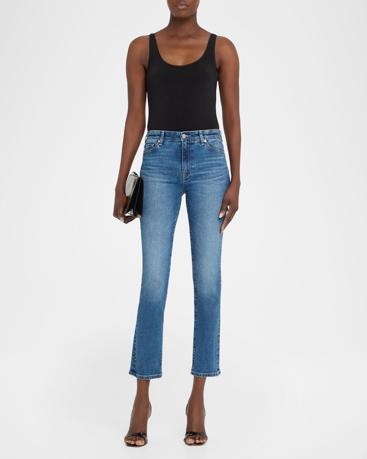 AG Jeans Mari High-Rise Straight Jeans