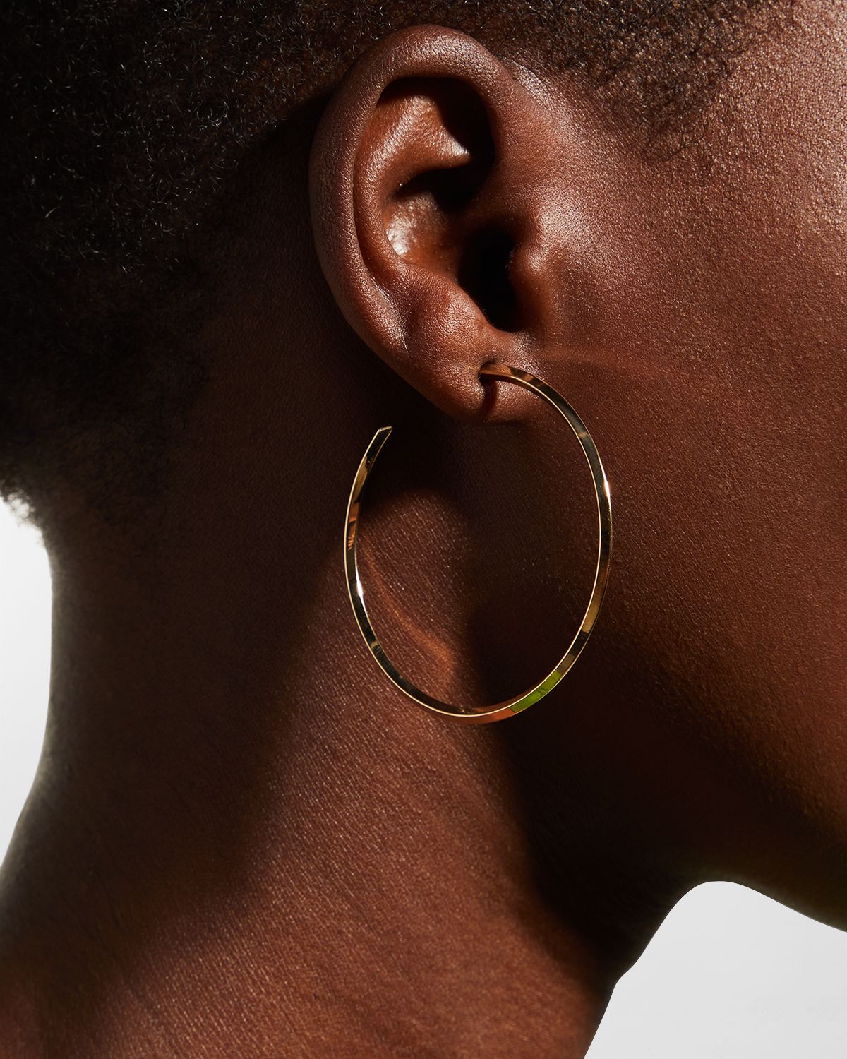 LANA 45mm 14K Gold Thin Pointed Royale Hoops