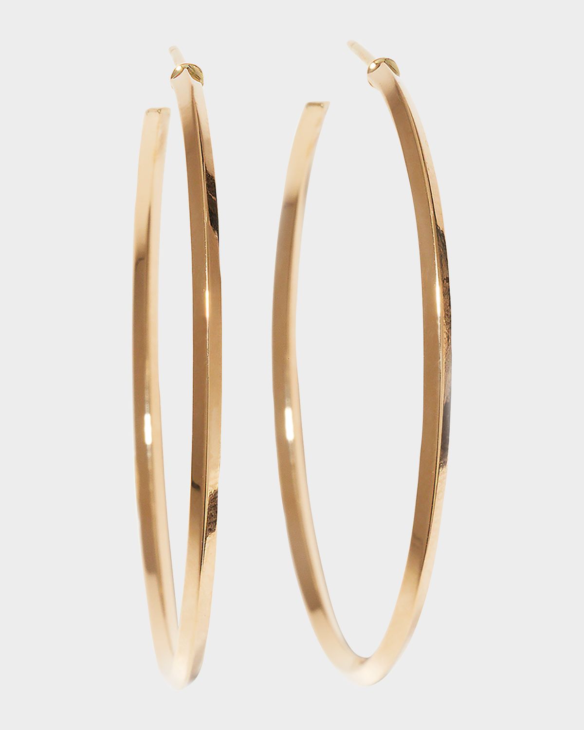 LANA 45mm 14K Gold Thin Pointed Royale Hoops