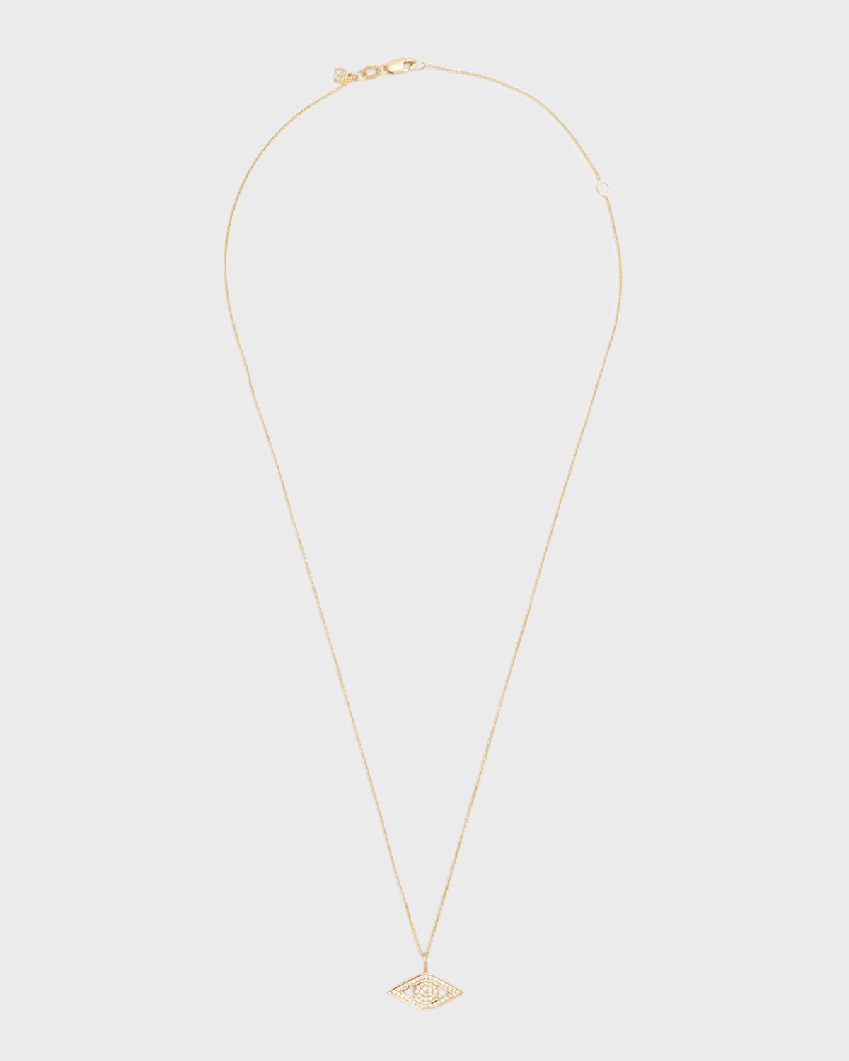 Sydney Evan 14k Yellow Gold Small Diamond Evil Eye Necklace