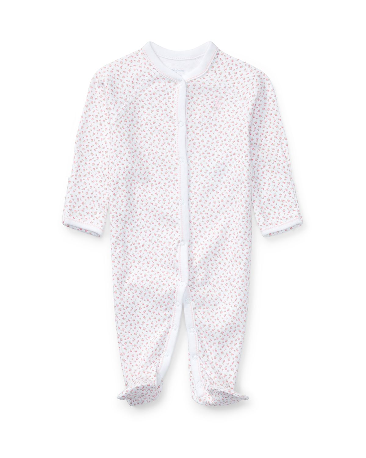 Polo Ralph Lauren Floral Print Cotton Footie Pajamas, Size Newborn-12 Months | Thumbnail 4 Polo Ralph Lauren Floral Print Cotton Footie Pajamas, Size Newborn-12 Months | Thumbnail 4