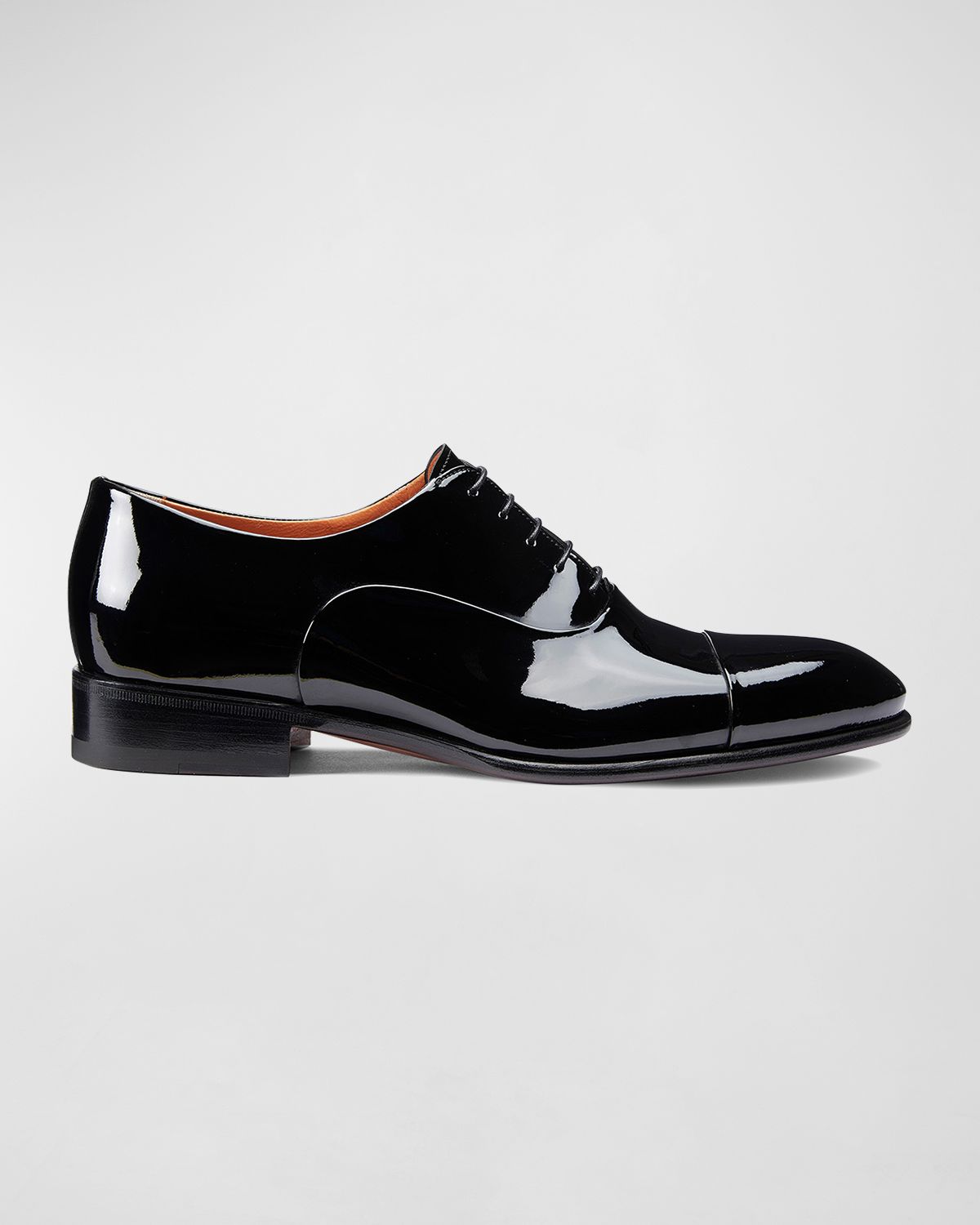 Santoni Men 's Isaac Patent Leather Lace-Up Shoes