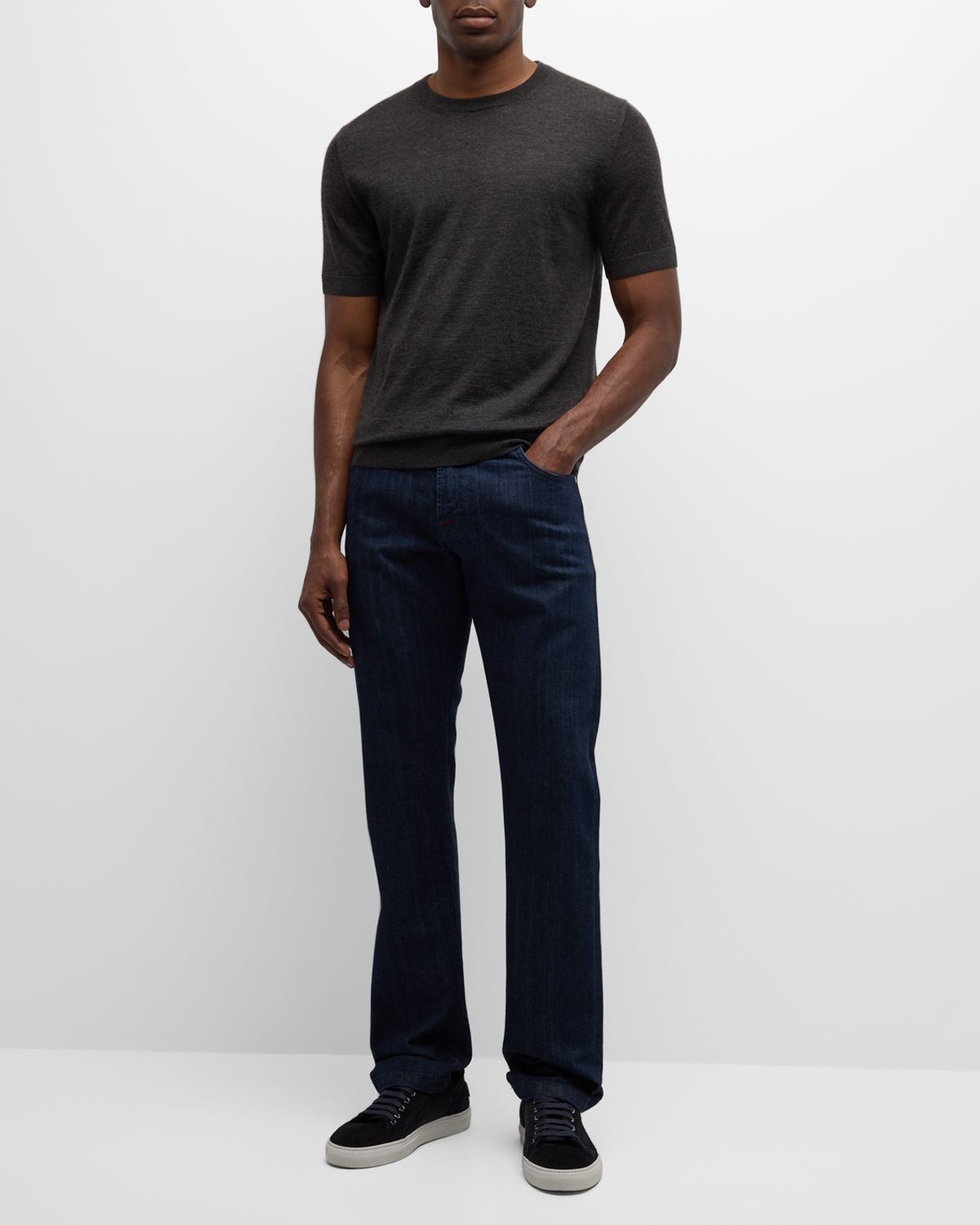 Brioni Men 's Cashmere-Silk Crewneck Sweater