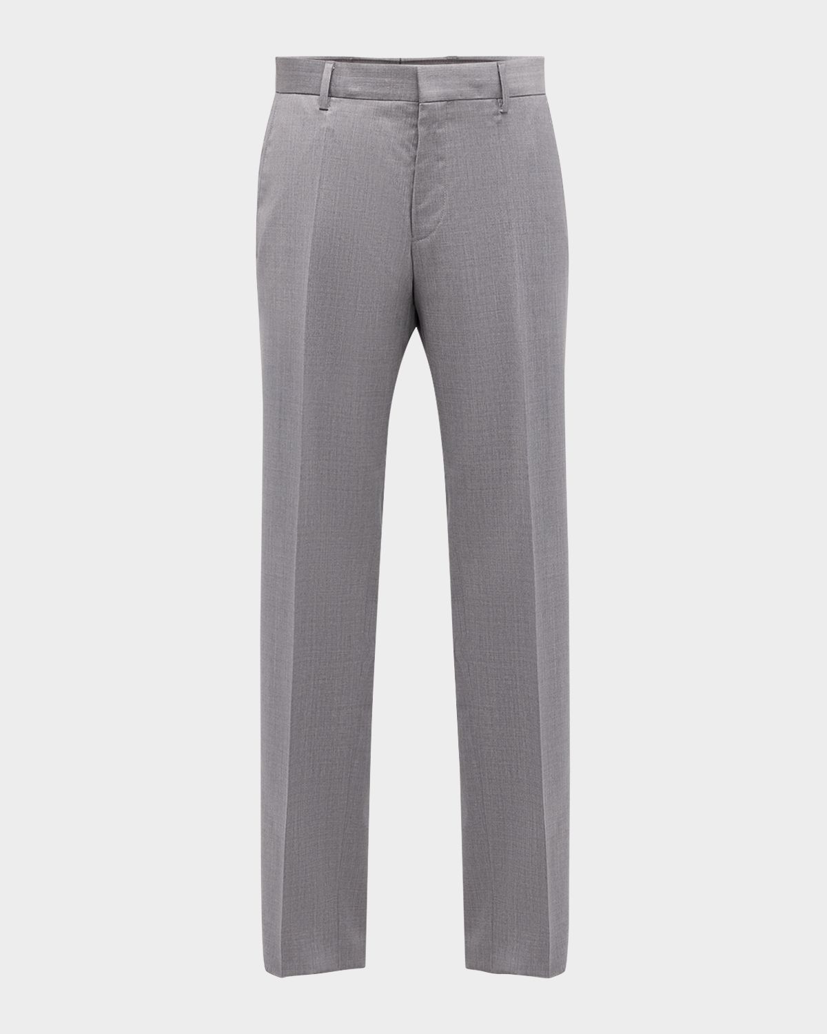 BOSS Men 's Genesis Slim-Fit Wool Trousers, Light Gray