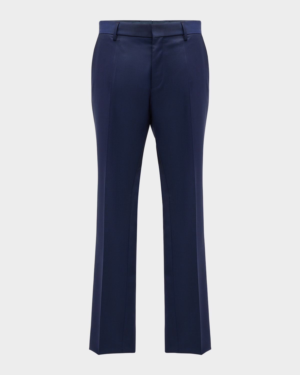 BOSS Men 's Genesis Slim-Fit Wool Trousers, Dark Blue