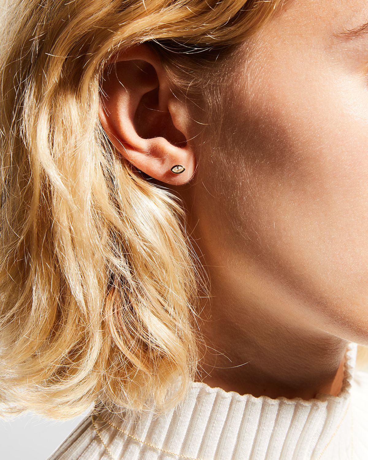 Sydney Evan 14k Diamond Marquise Single Stud Earring