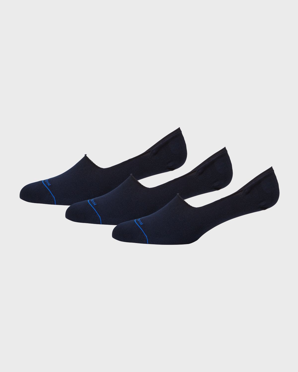 Marcoliani Men 's Invisible 3-Pack No-Show Cotton Socks