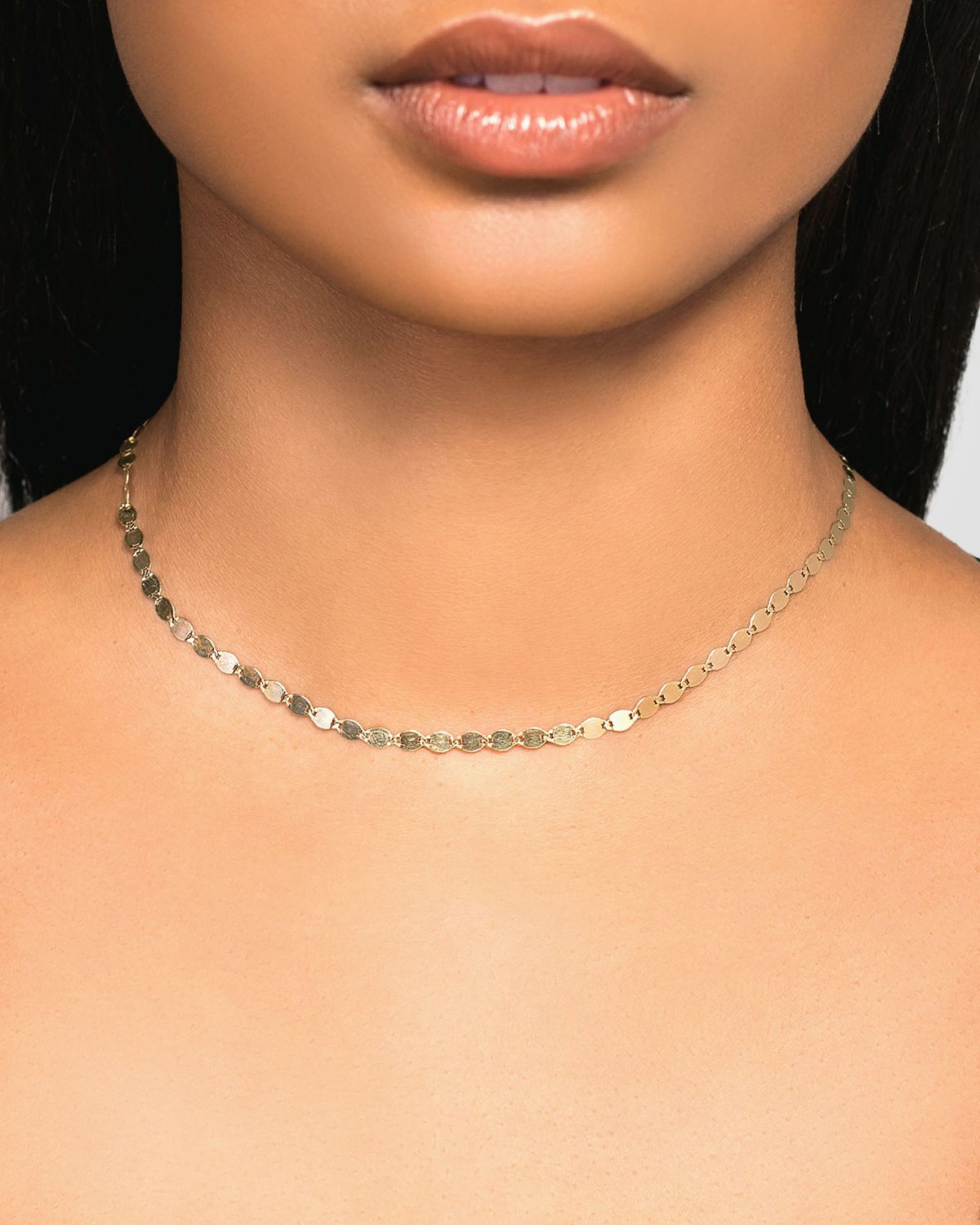 LANA 14K Gold Large Nude Chain Choker Necklace