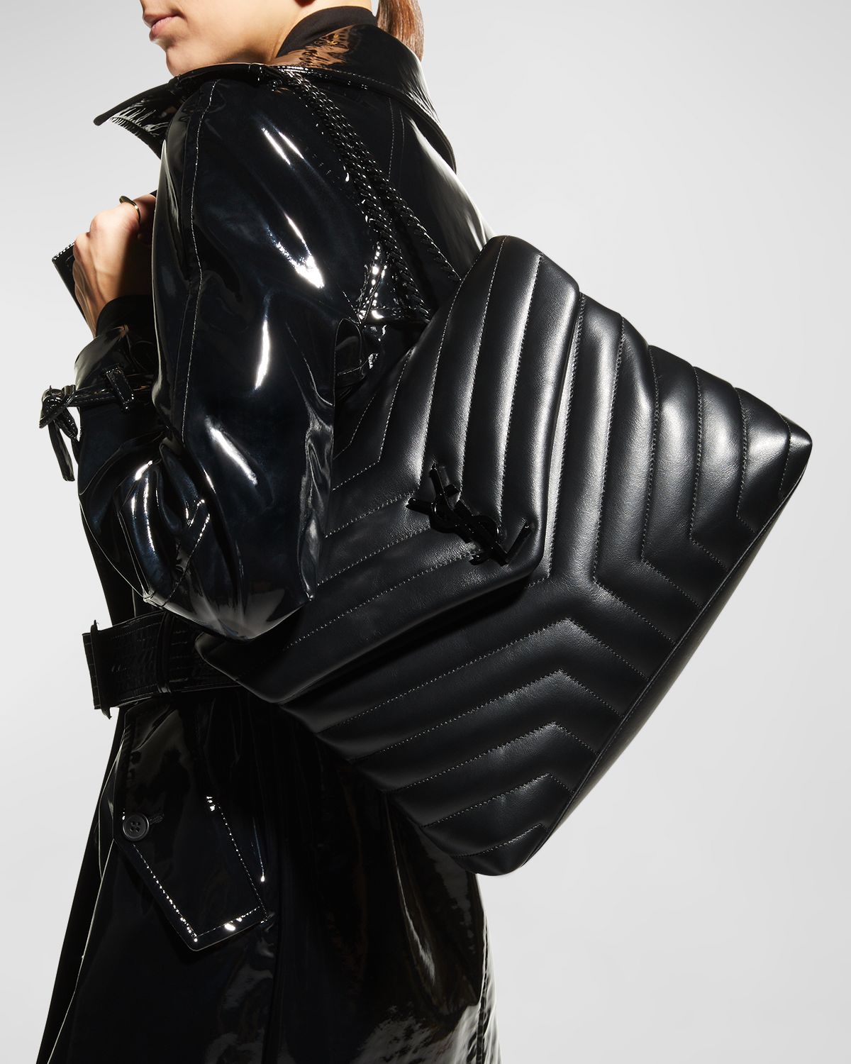 Saint Laurent Loulou Medium YSL Shoulder Bag in Quilted Leather