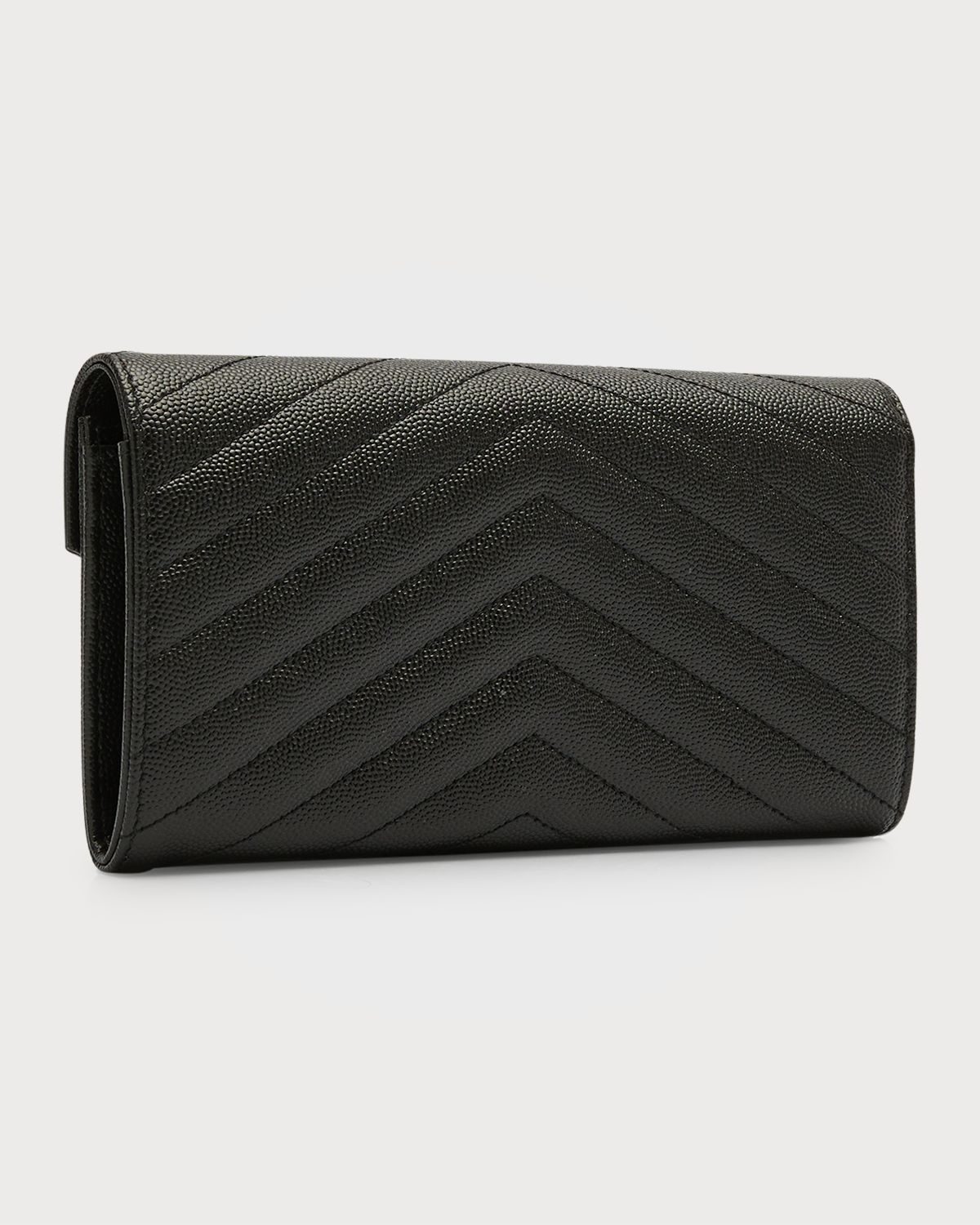 Saint Laurent YSL Monogram Large Flap Wallet in Grained Leather | Thumbnail 6