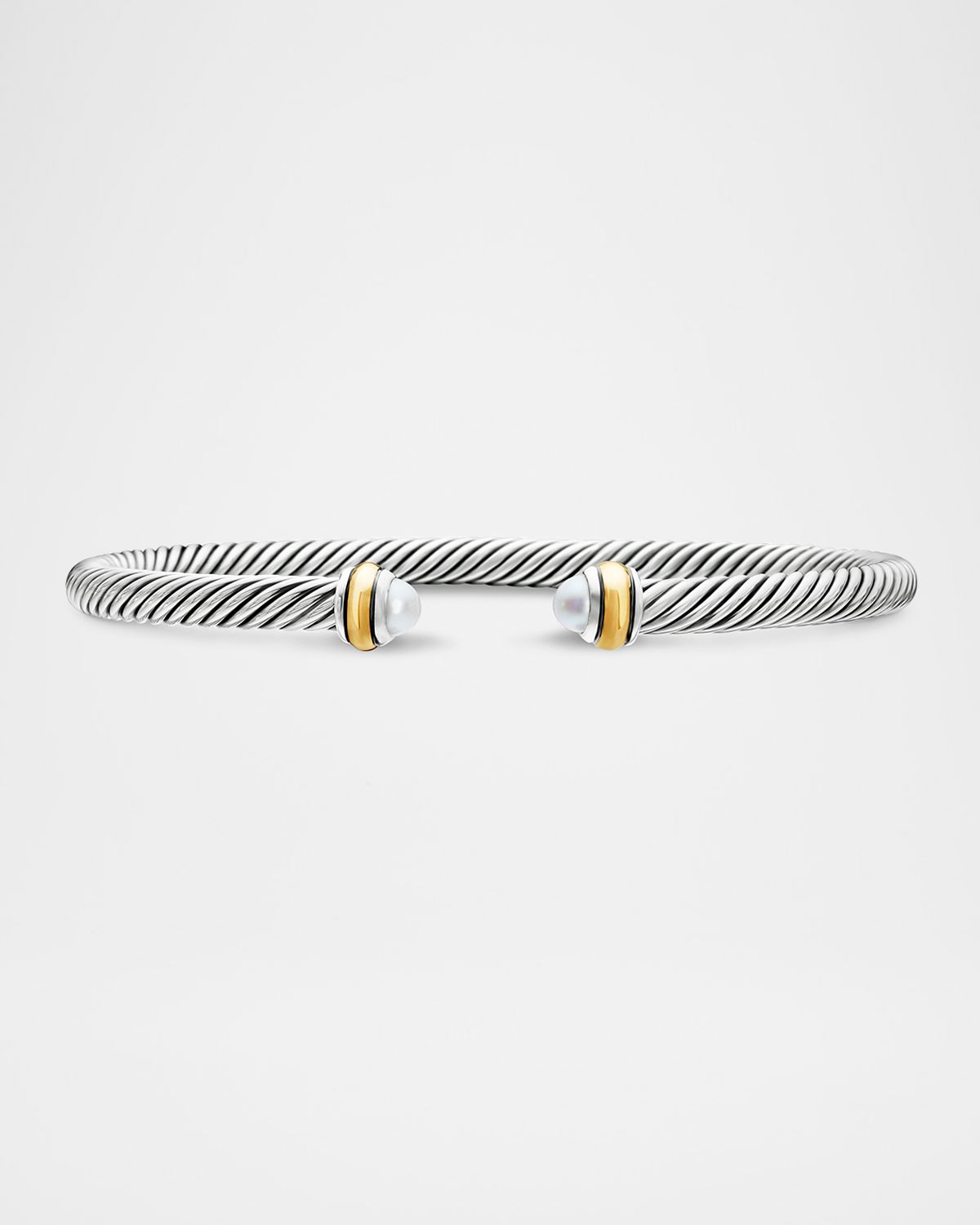 David Yurman Cable Bracelet with Gemstone in Silver with 18K Gold, 4mm