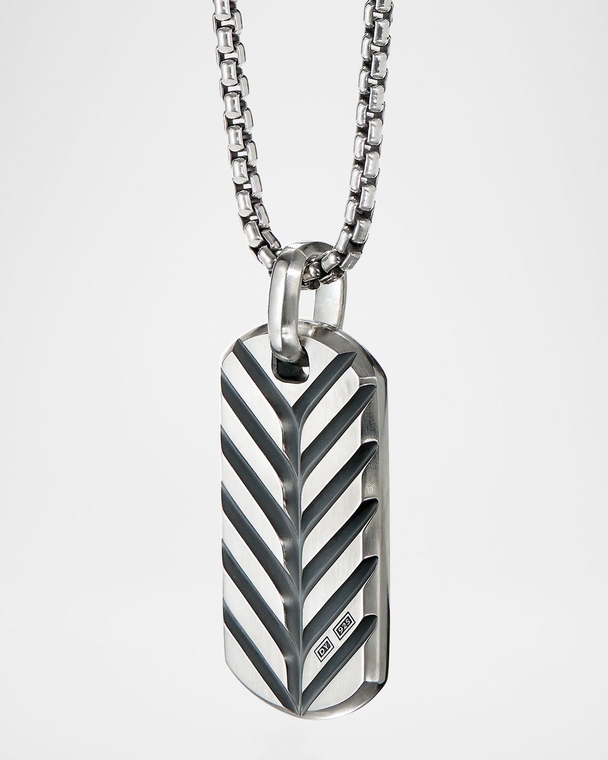 David Yurman Men 's Streamline Tag Pendant in Silver, 35mm