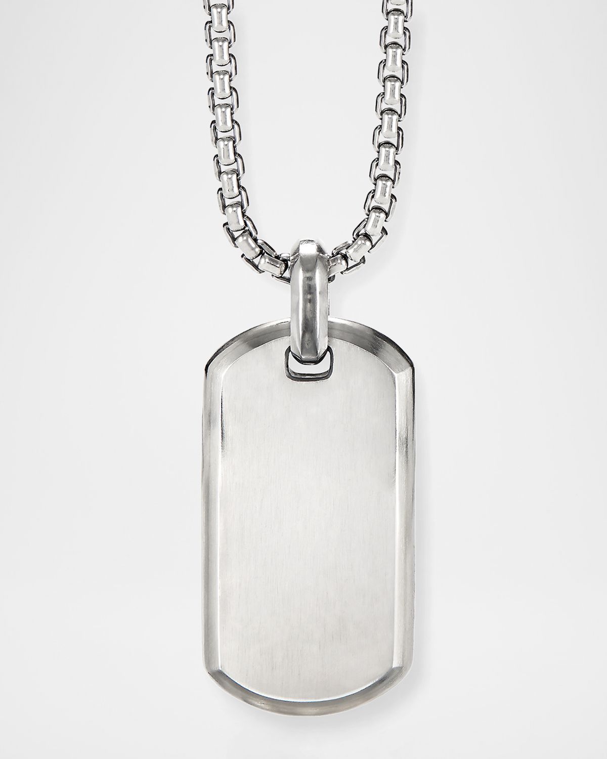 David Yurman Men 's Streamline Tag Pendant in Silver, 35mm