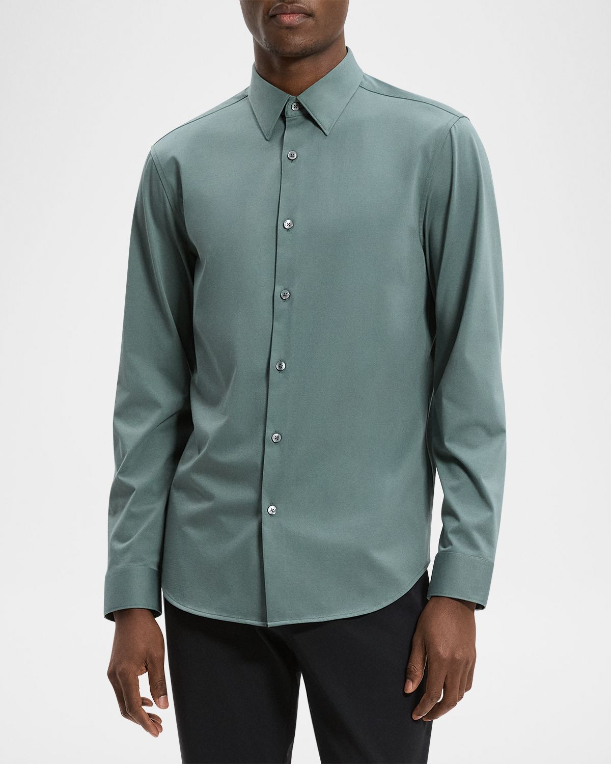 Theory Men 's Sylvain Shirt in Structure Knit | Thumbnail 4 Theory Men 's Sylvain Shirt in Structure Knit | Thumbnail 4