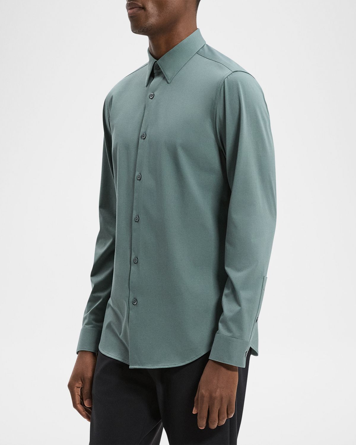 Theory Men 's Sylvain Shirt in Structure Knit | Thumbnail 7 Theory Men 's Sylvain Shirt in Structure Knit | Thumbnail 7