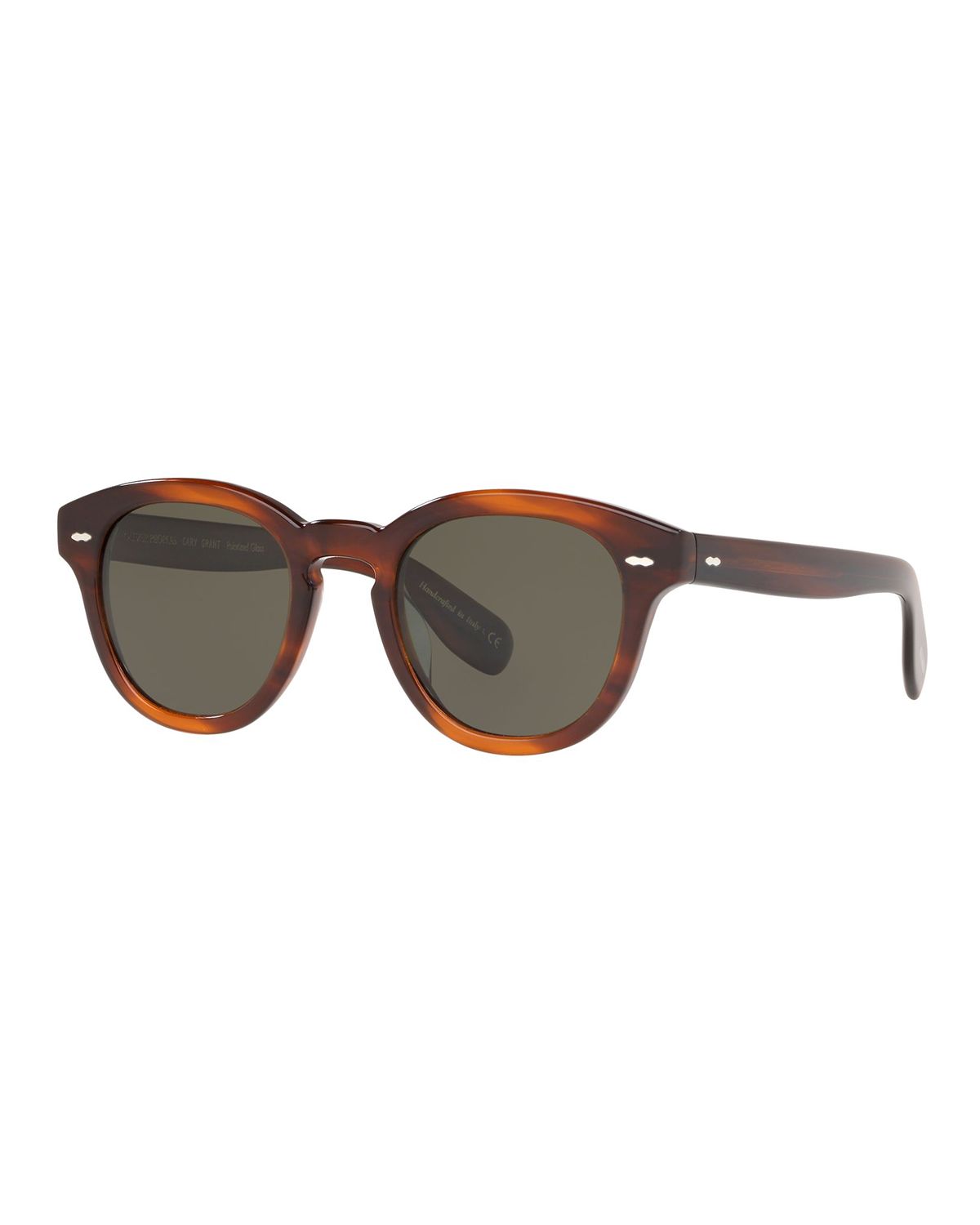 Oliver Peoples Cary Grant Oval Polarized Acetate Sunglasses
