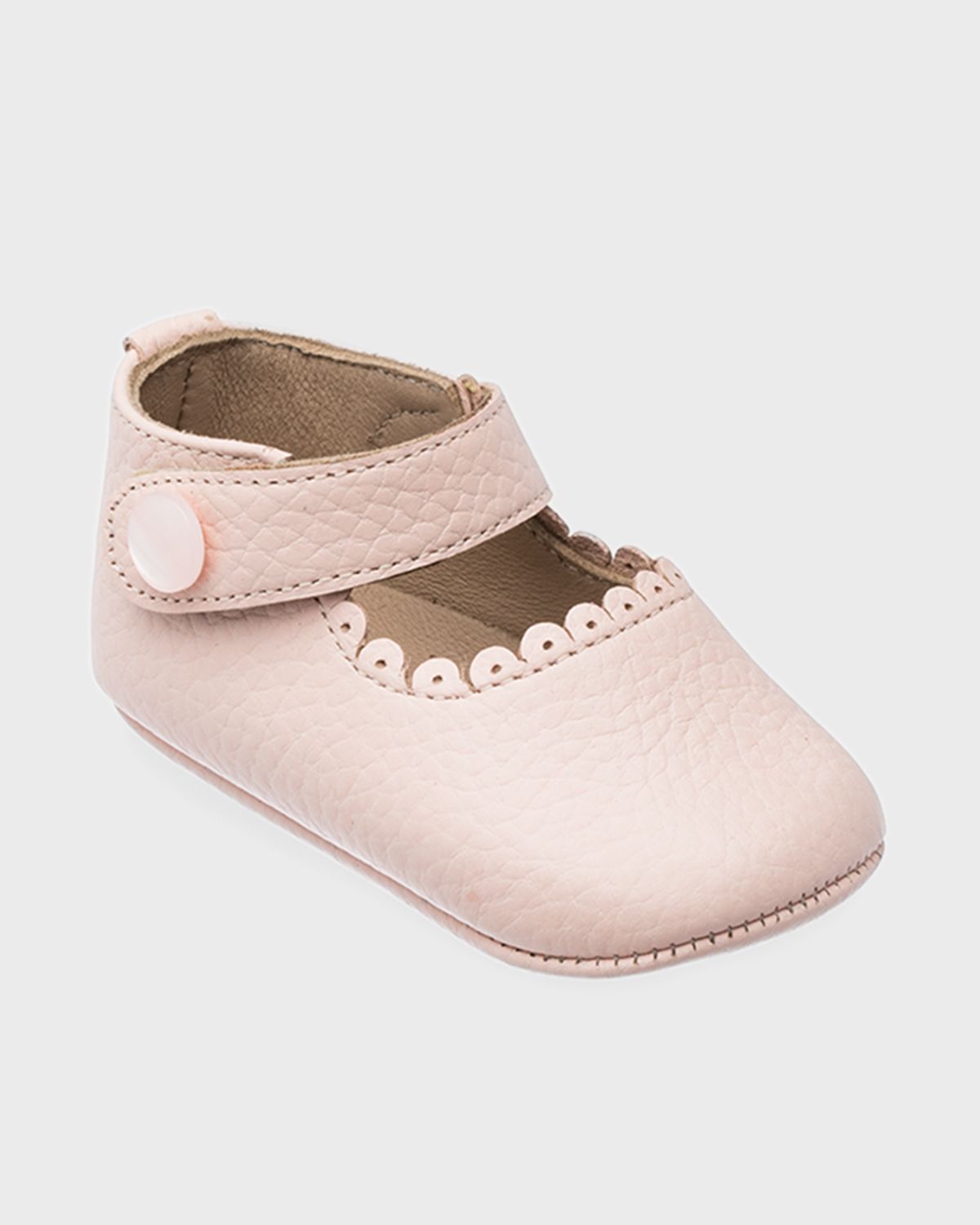 Elephantito Girl 's Scalloped Leather Mary Jane | Thumbnail 3