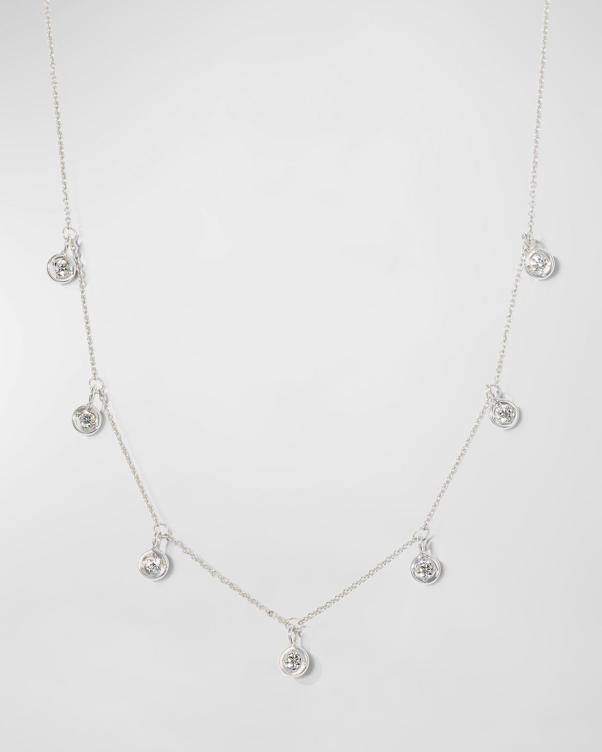 Roberto Coin 18k 7-Station Diamond Dangle Necklace