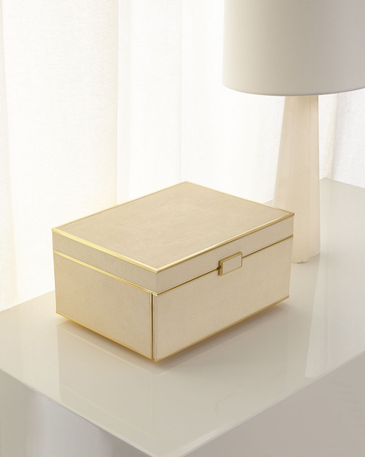 AERIN Luxe Faux Shagreen Jewelry Box