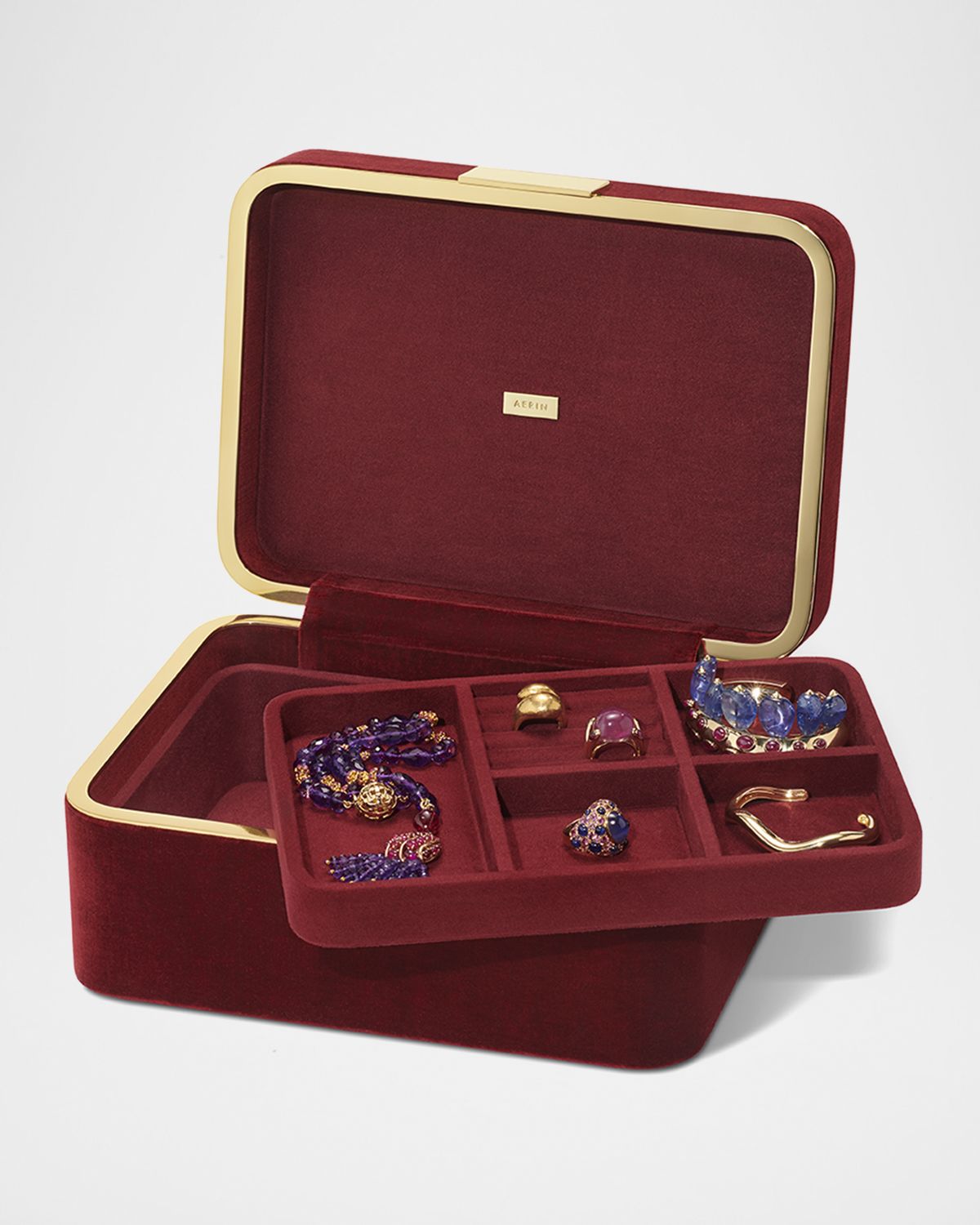 AERIN Beauvais Velvet Jewelry Box