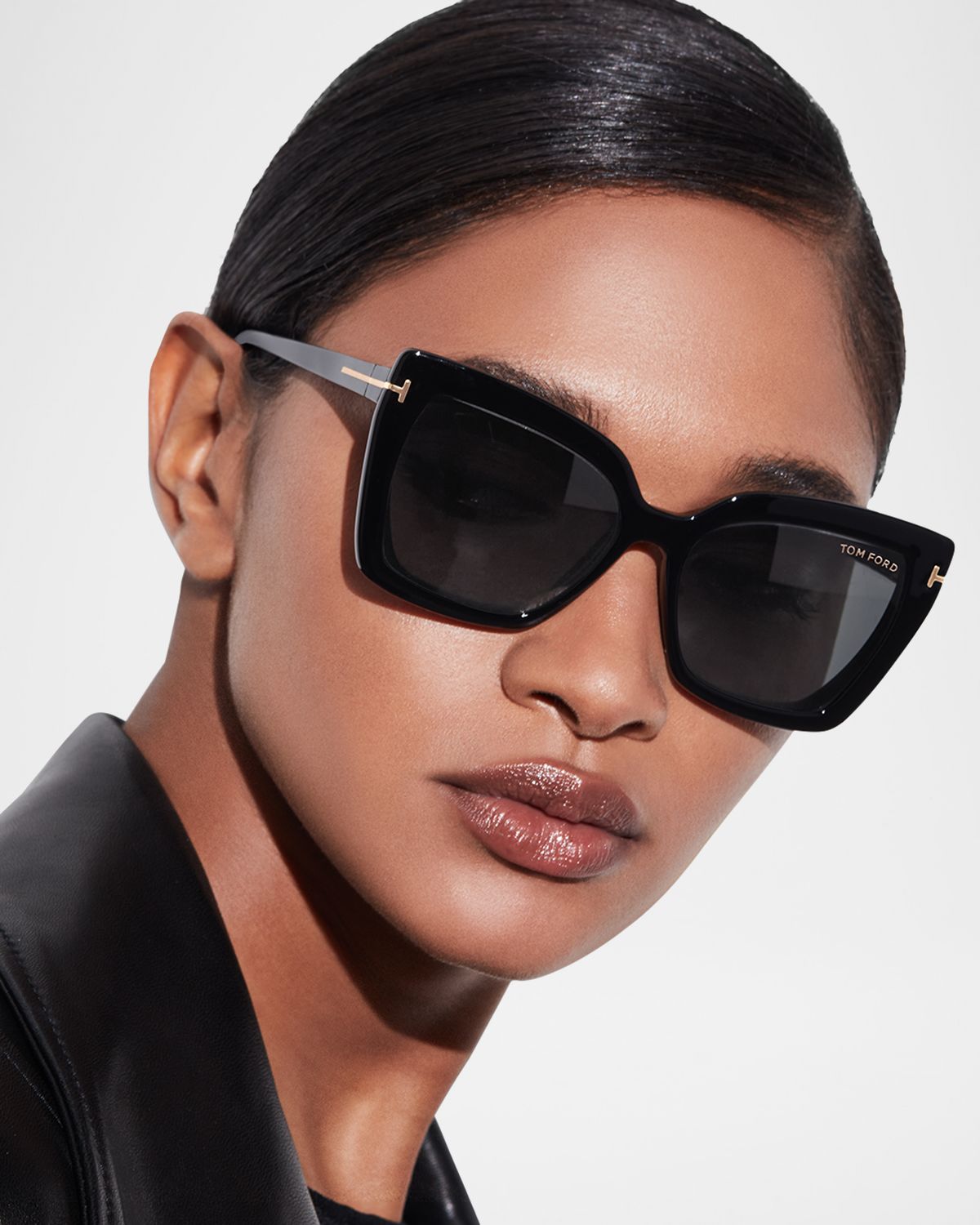 TOM FORD Square Blue-Block Optical Frames w/ Two Magnetic Sunglasses Clips