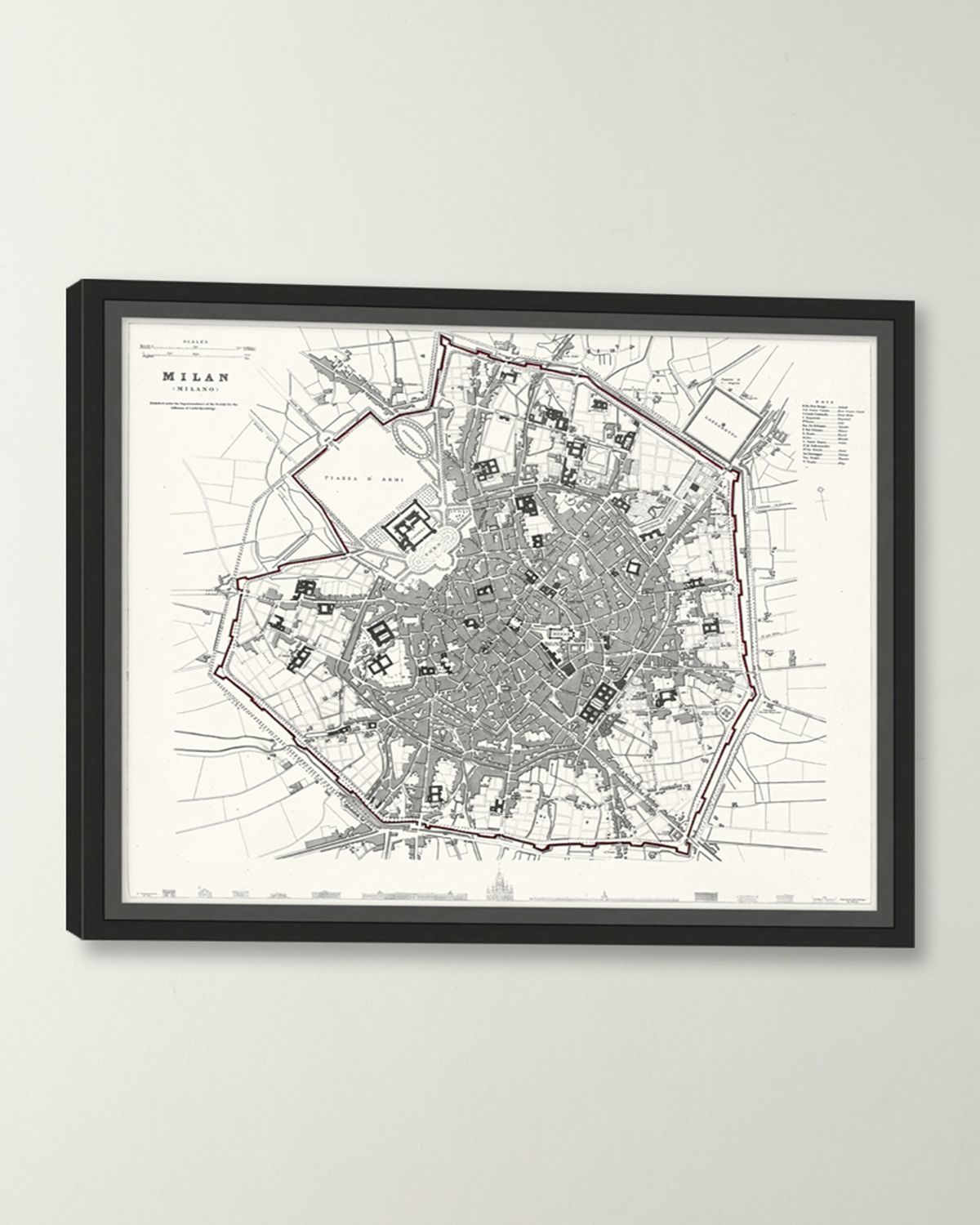 Wendover Art Group Italian Map Series - Milan | Thumbnail 5