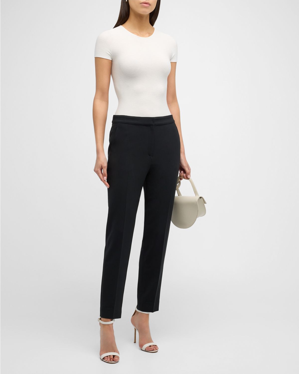 Giorgio Armani Scoop-Neck Short-Sleeve Ribbed Tee