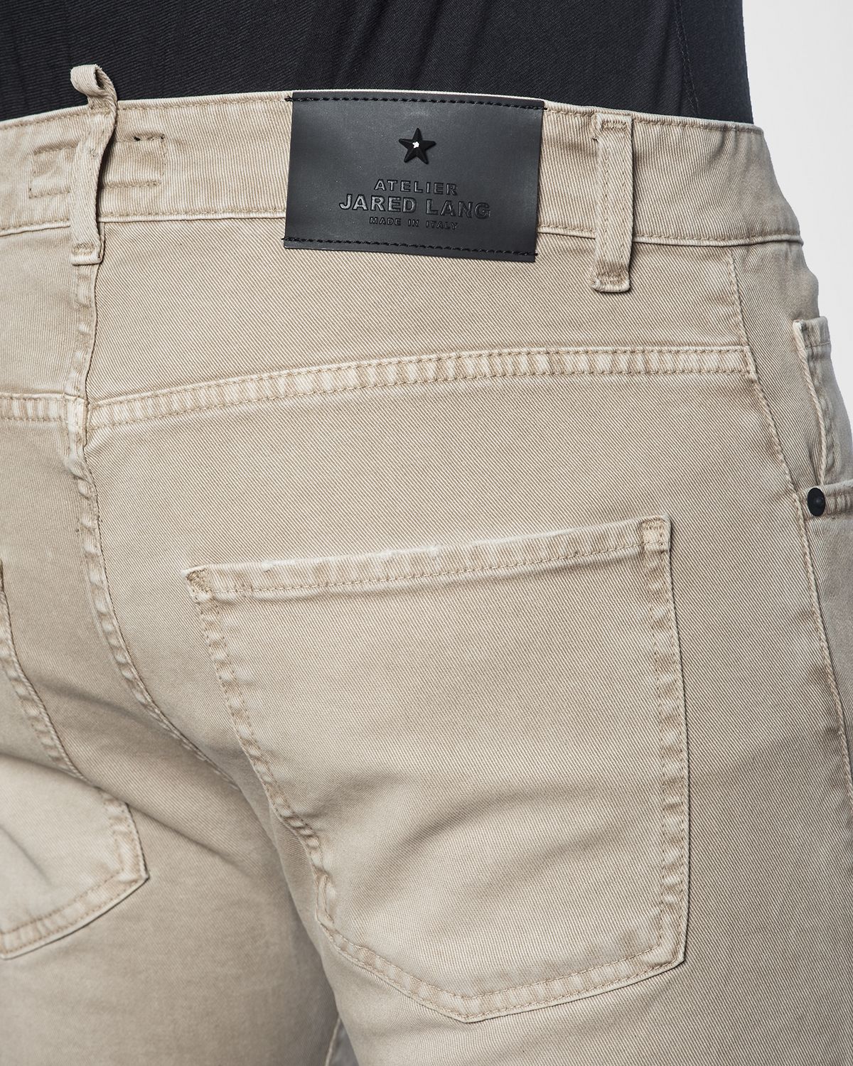 Jared Lang Men 's Skinny Solid Khaki Jeans