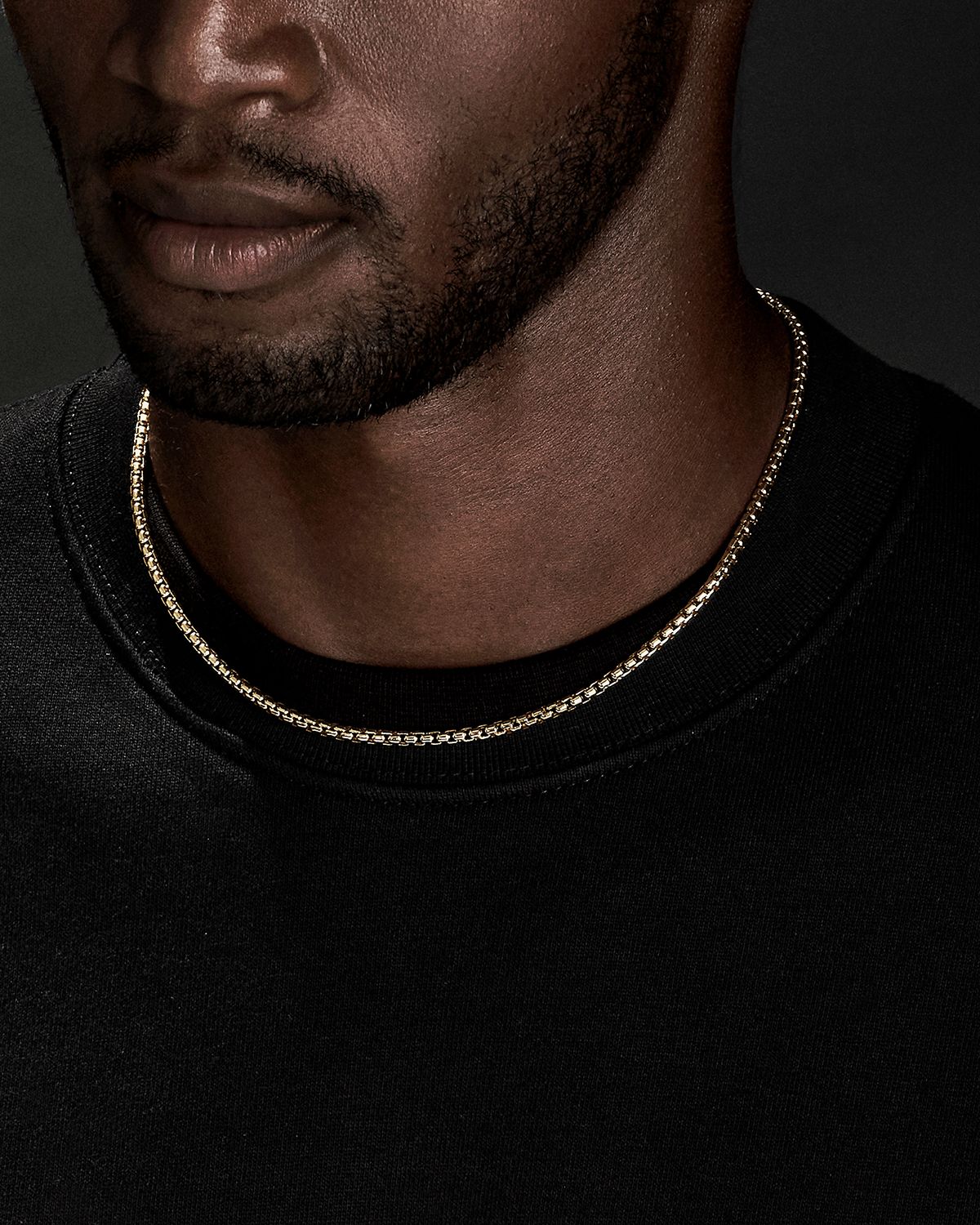 David Yurman Men 's Box Chain Necklace in 18K Gold