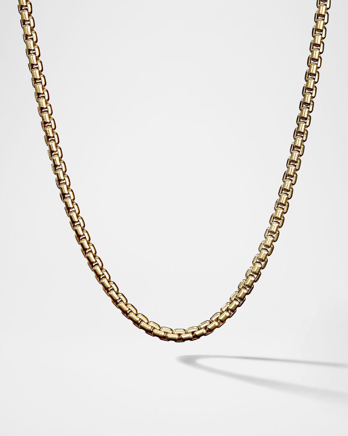 David Yurman Men 's Box Chain Necklace in 18K Gold, 3.6mm/26"L
