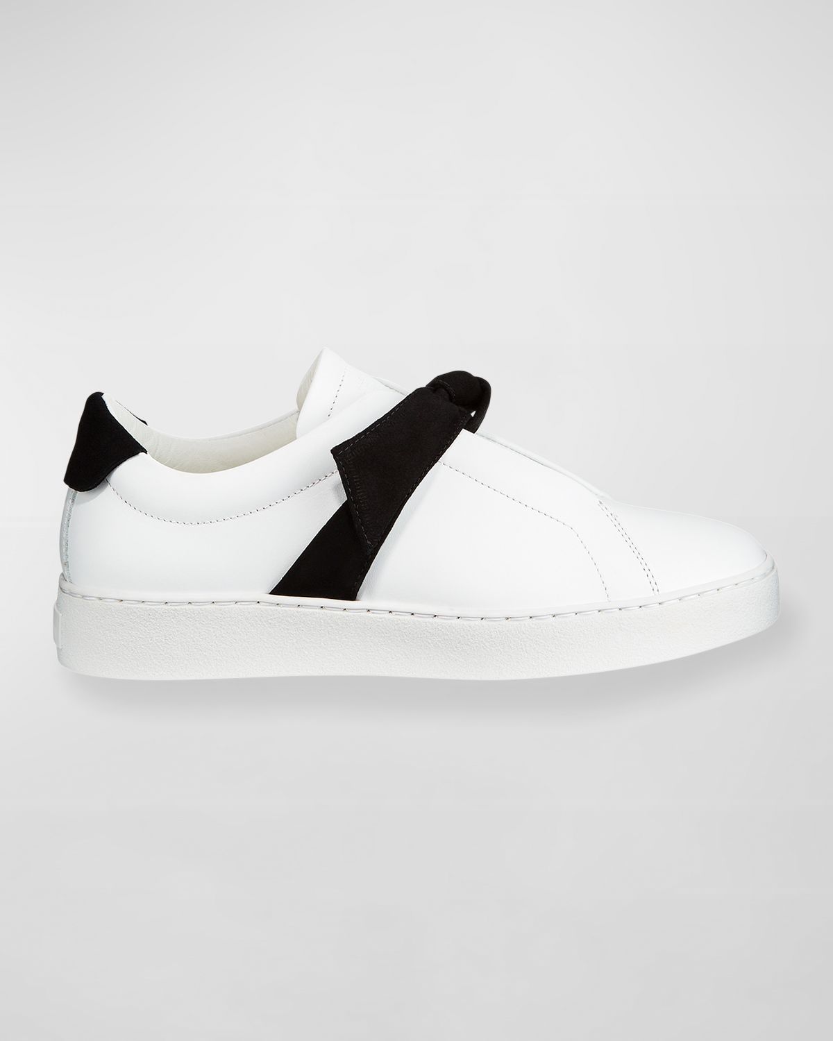 Alexandre Birman Clarita Two-Tone Sneakers, White/Black