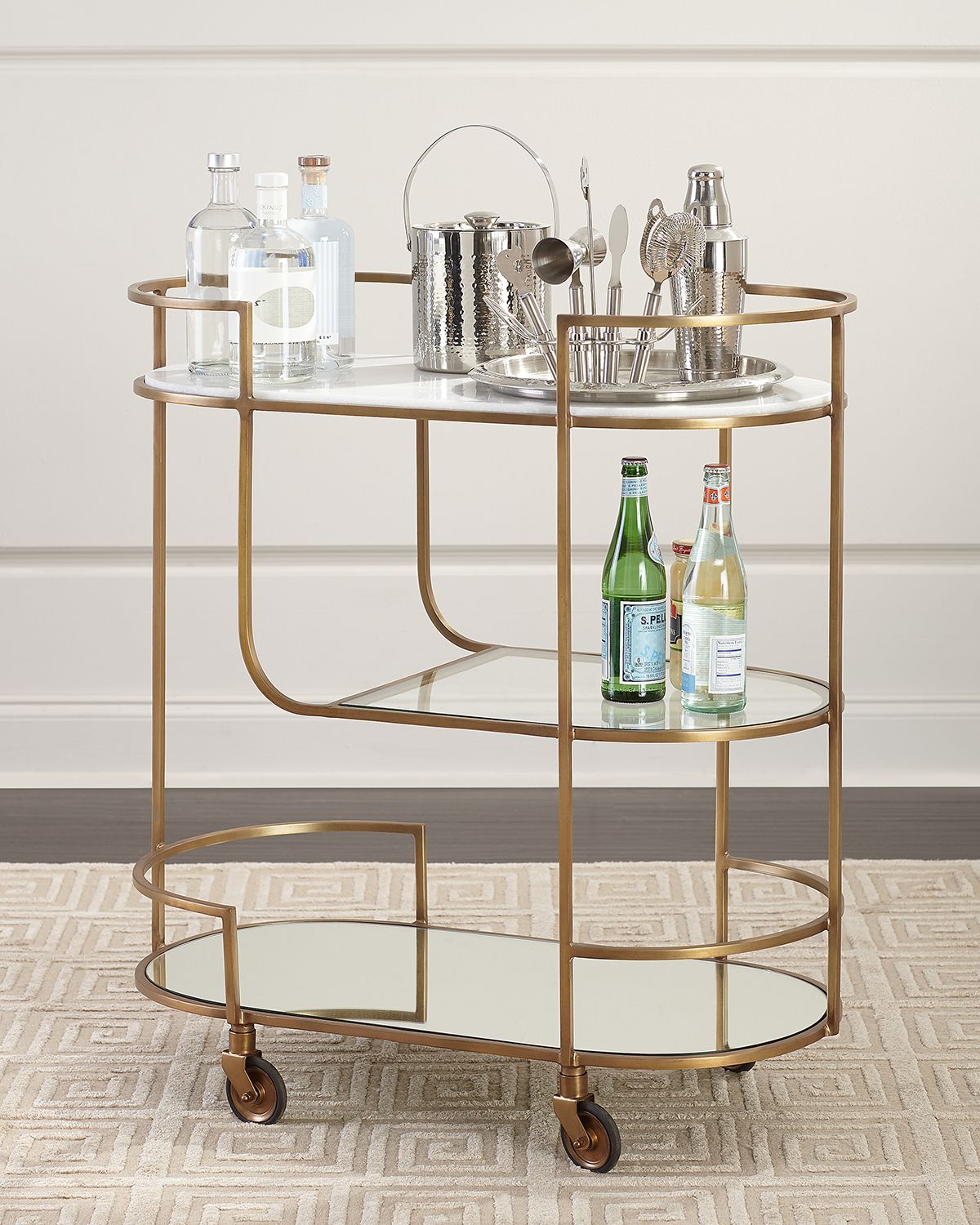 Arteriors Trainor Bar Cart
