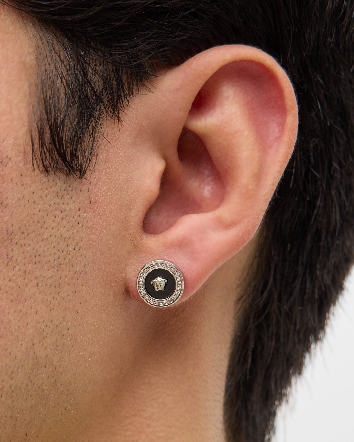 Versace Men 's Tribute Medusa Head Stud Earrings