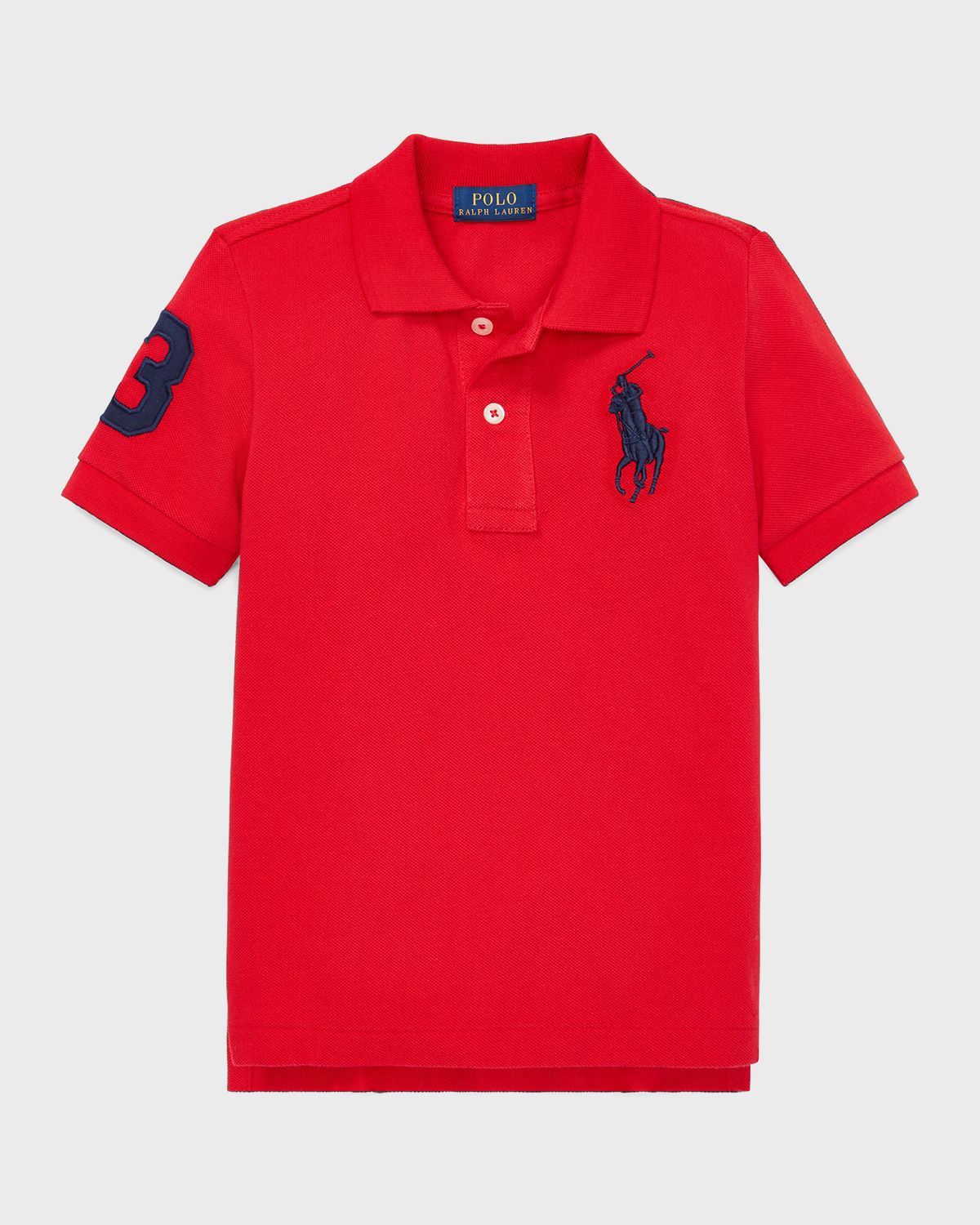 Polo Ralph Lauren Boy 's Big Pony Mesh Knit Polo, Size -7