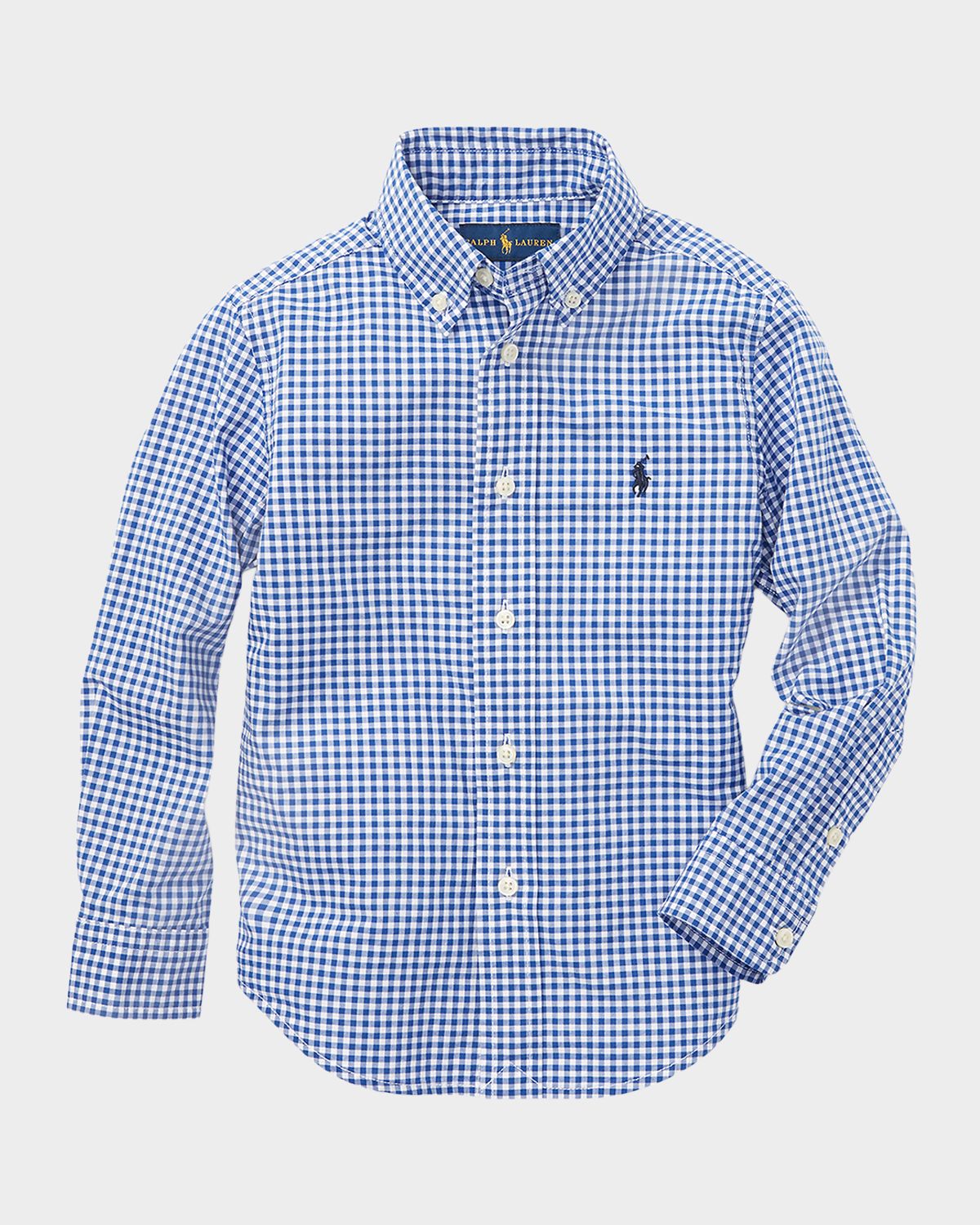 Polo Ralph Lauren Poplin Woven Gingham Sport Shirt, Size 2-7