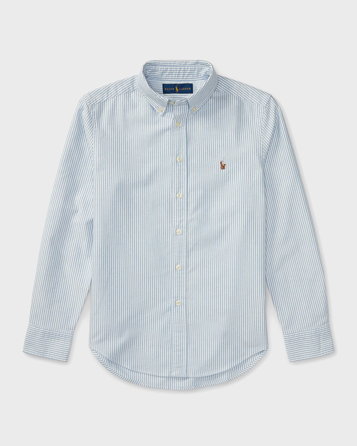 Polo Ralph Lauren Boy 's Cotton Oxford Stripe Sport Shirt, Size S-XL