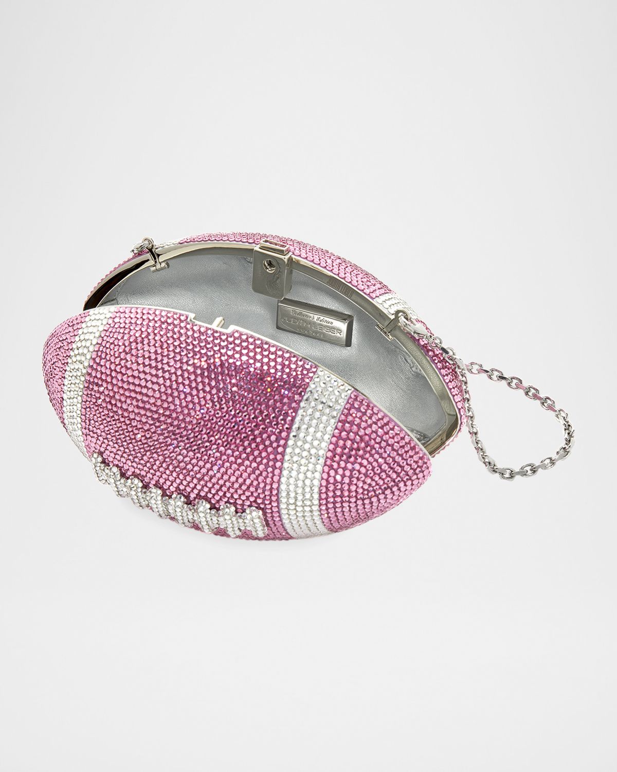 Judith Leiber Couture Crystal Football Minaudiere Bag