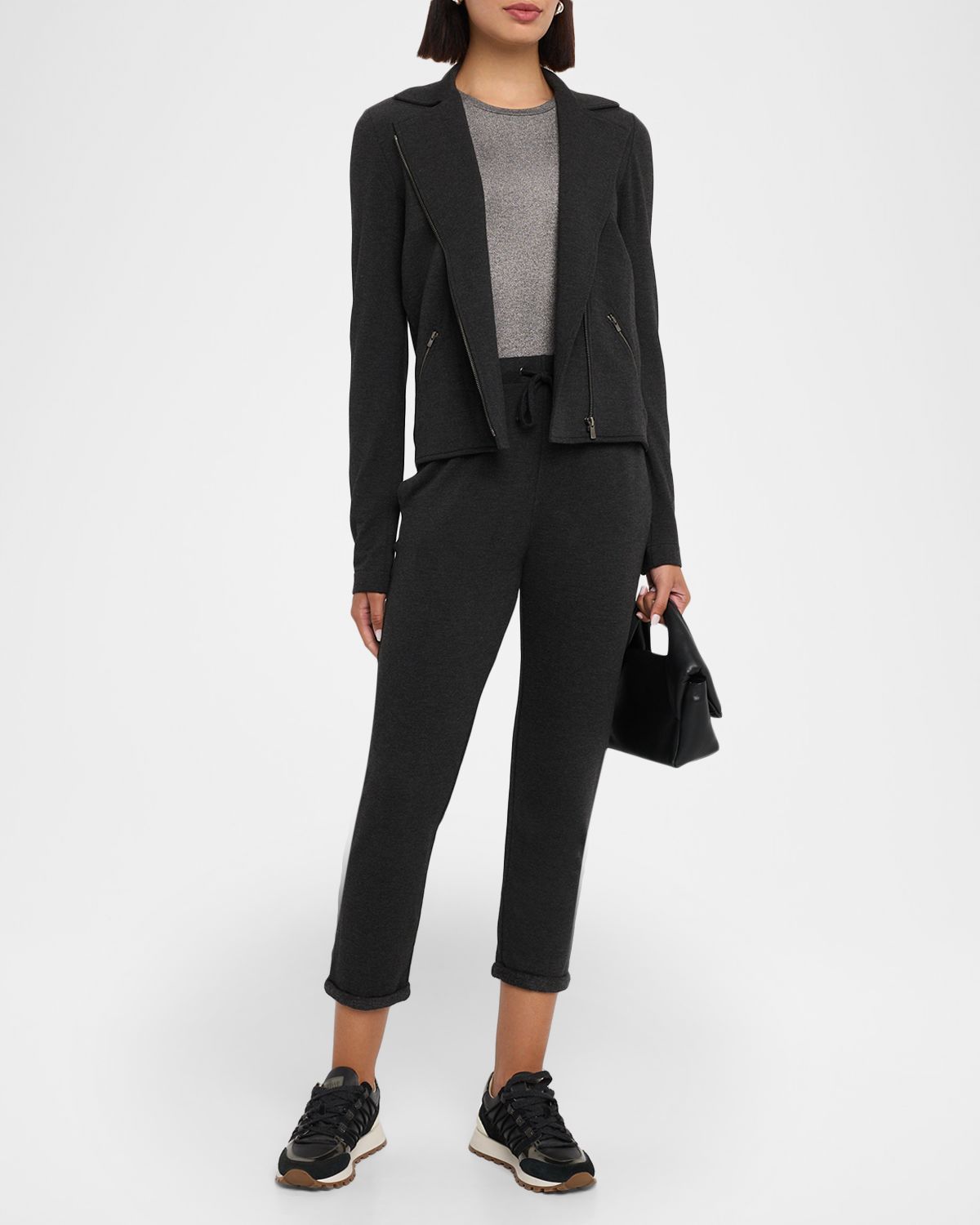 Majestic Filatures Cropped Drawstring French Terry Pants