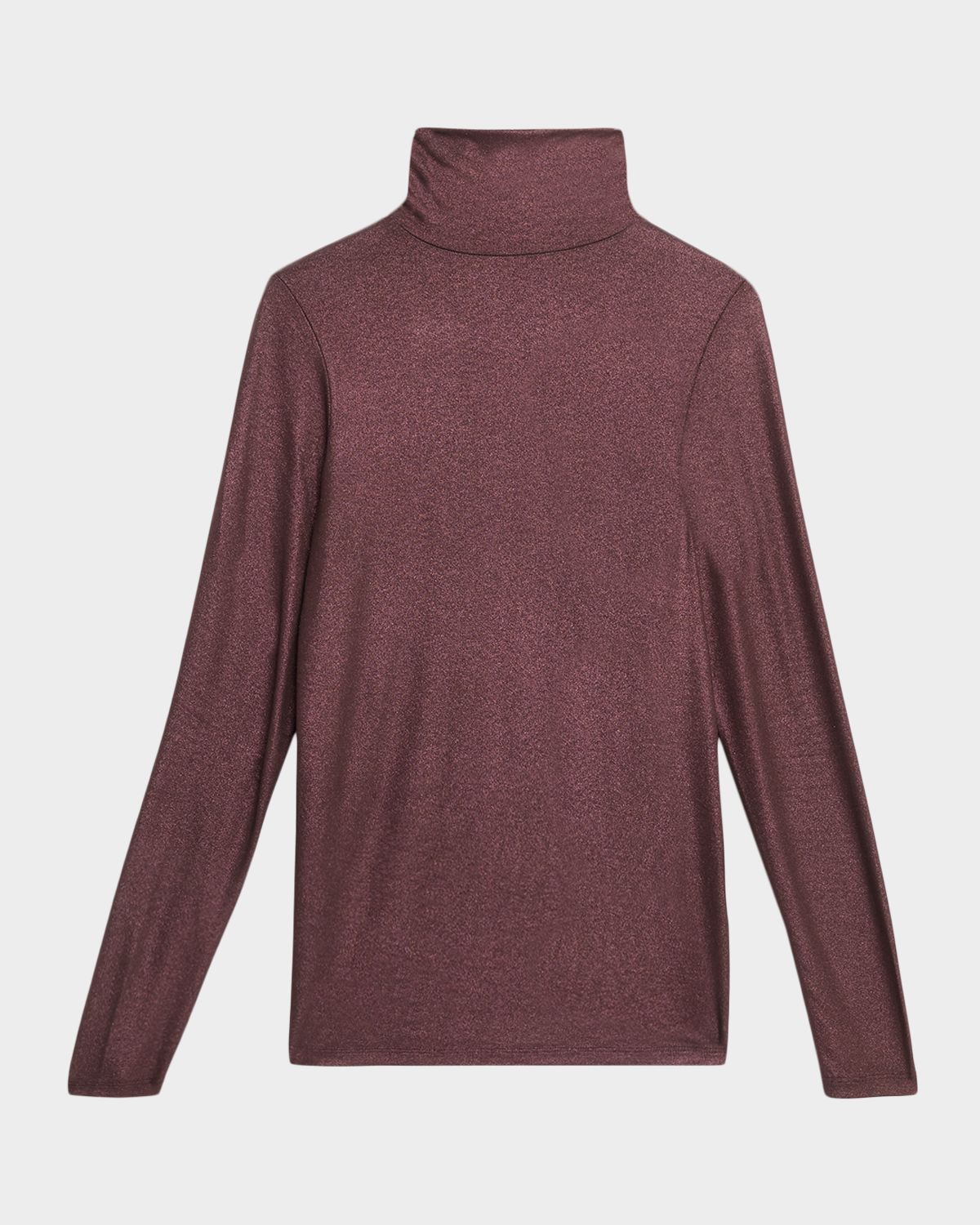 Majestic Filatures Metallic Long-Sleeve Turtleneck Top