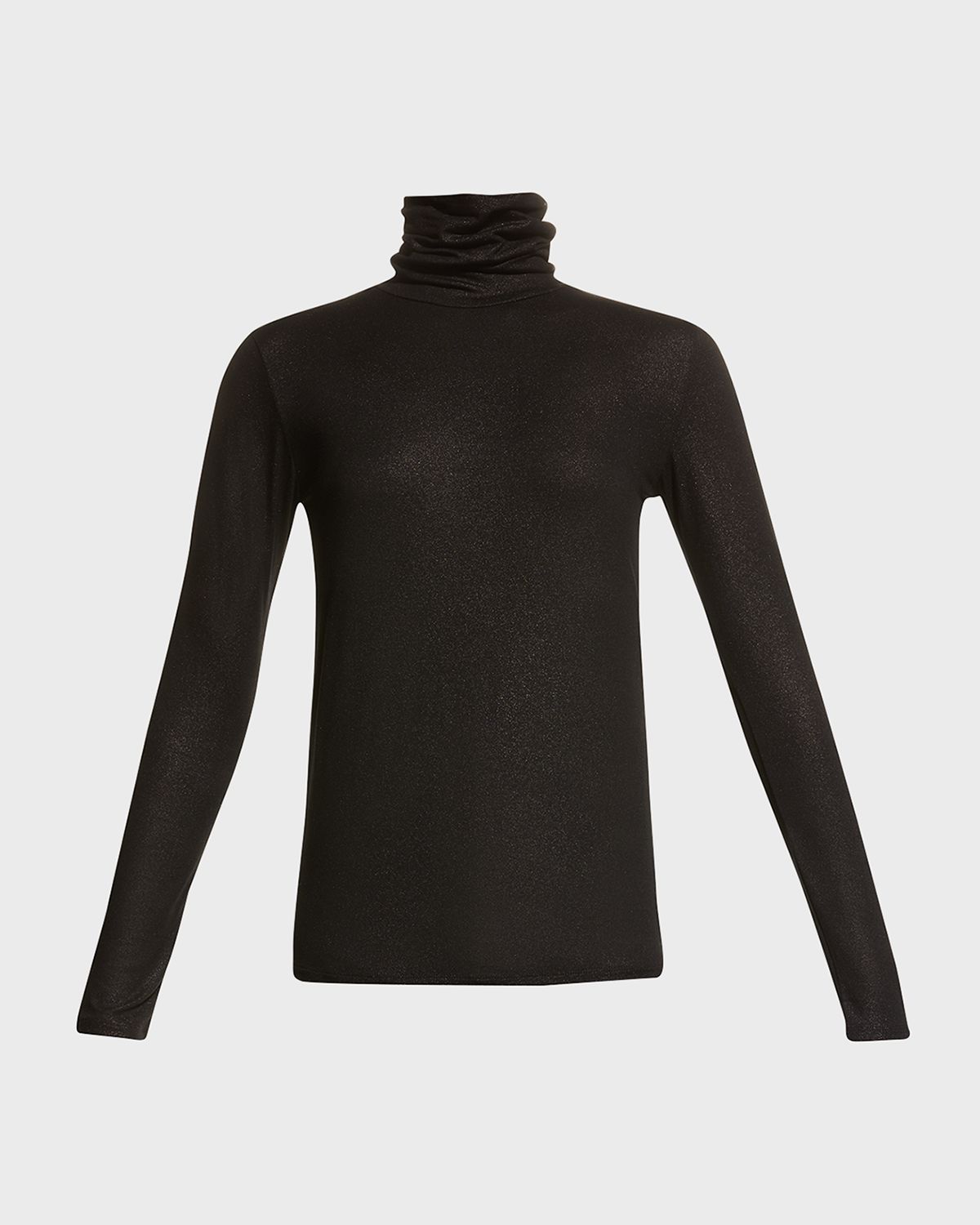 Majestic Filatures Metallic Long-Sleeve Turtleneck Top