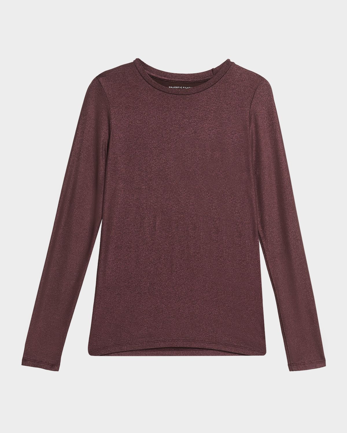 Majestic Filatures Metallic Long-Sleeve Viscose Tee