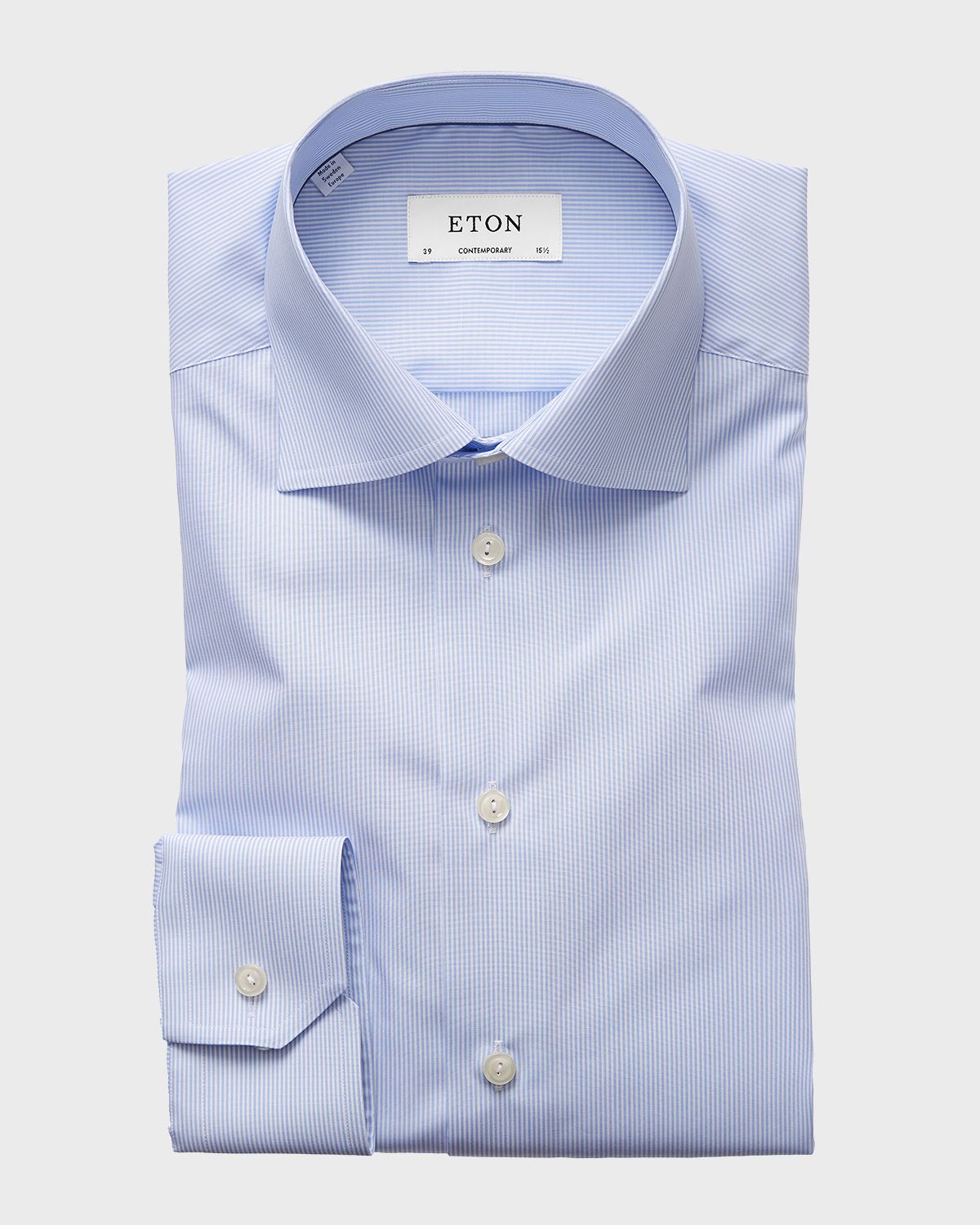 Eton Men 's Contemporary-Fit Fine Stripe Dress Shirt